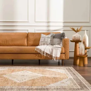Reseca Oriental Traditional Vintage Distressed Machine Washable Area Rug