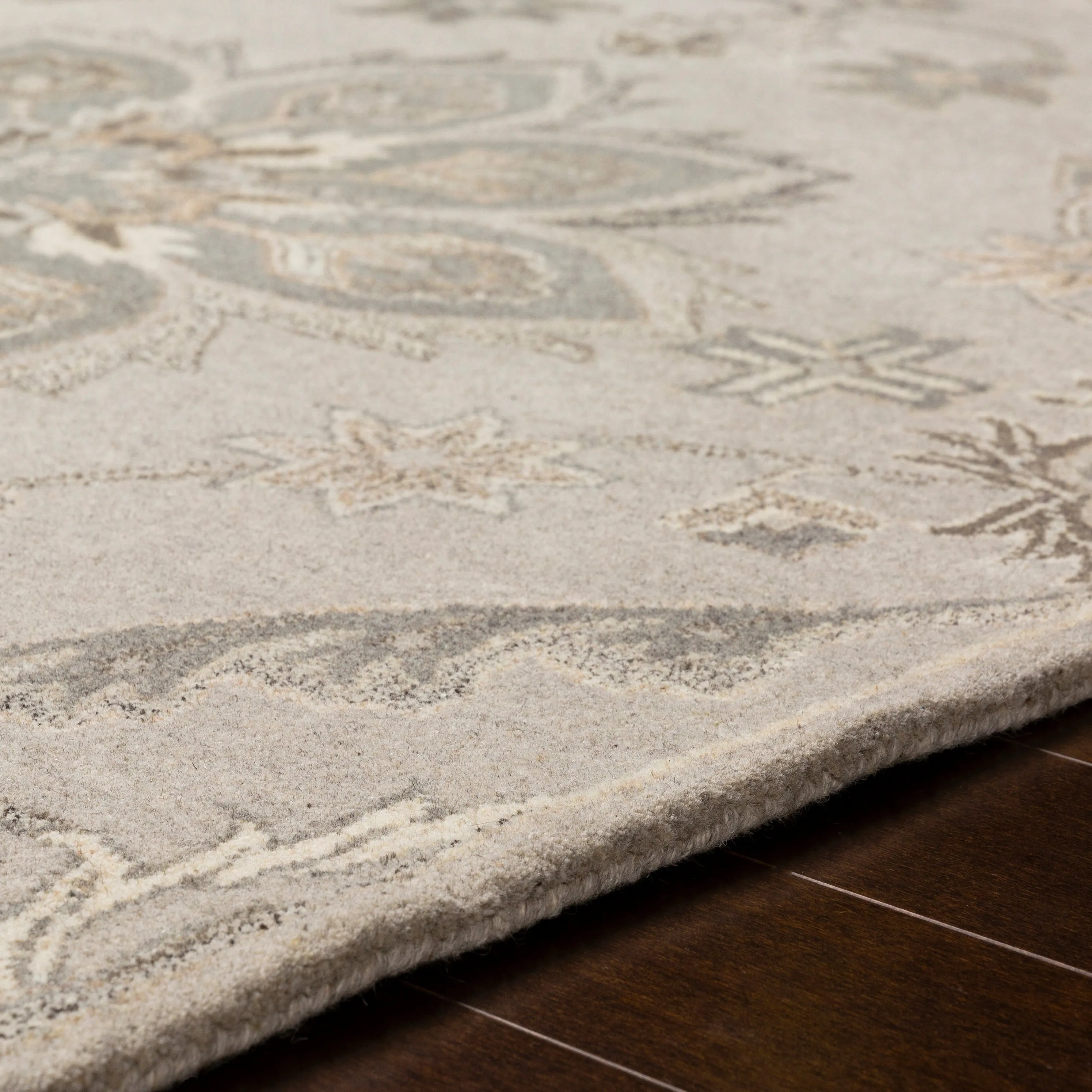 Robyn Handmade Transitional Medallion Wool Area Rug