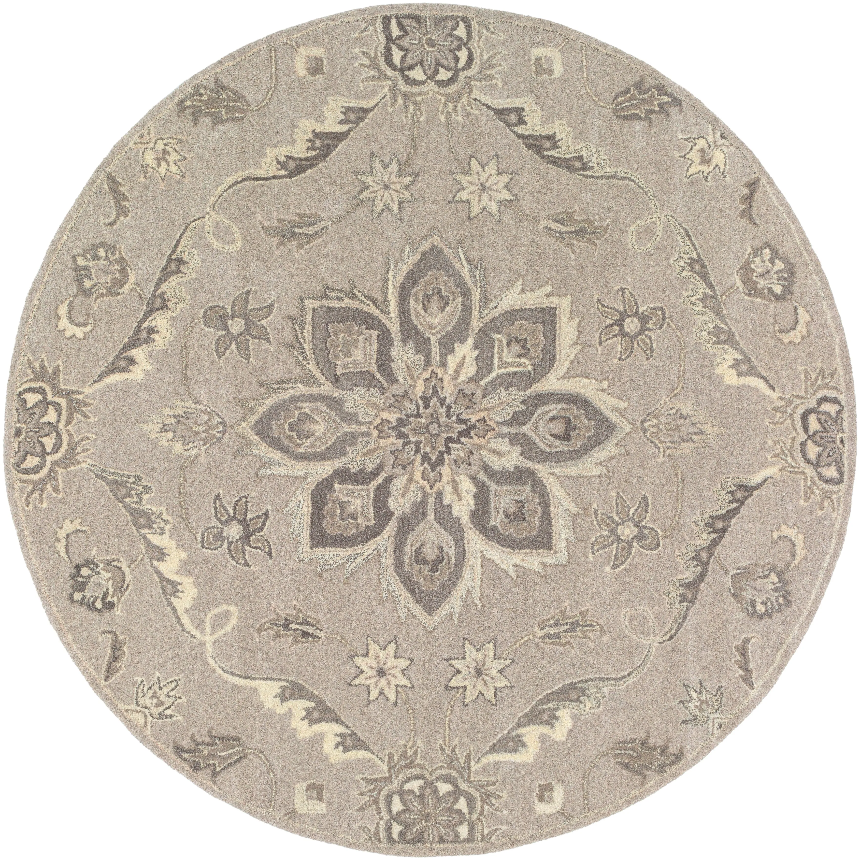 Robyn Handmade Transitional Medallion Wool Area Rug
