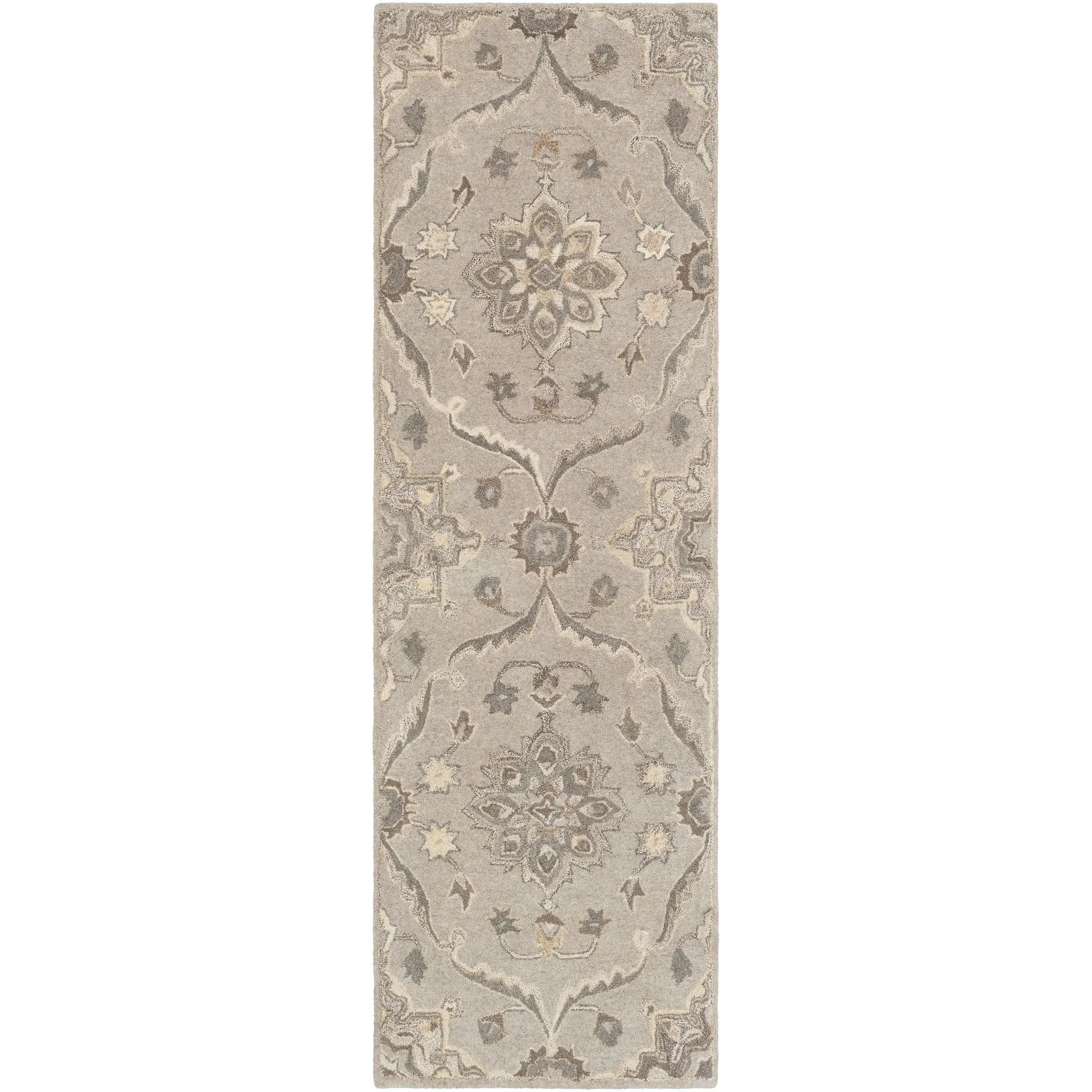 Robyn Handmade Transitional Medallion Wool Area Rug