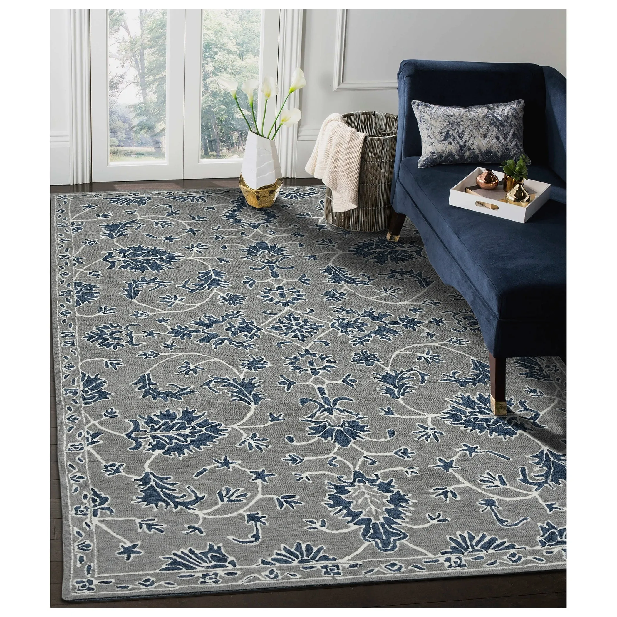 Romesha Hope Hand-Hooked Wool Area Rug