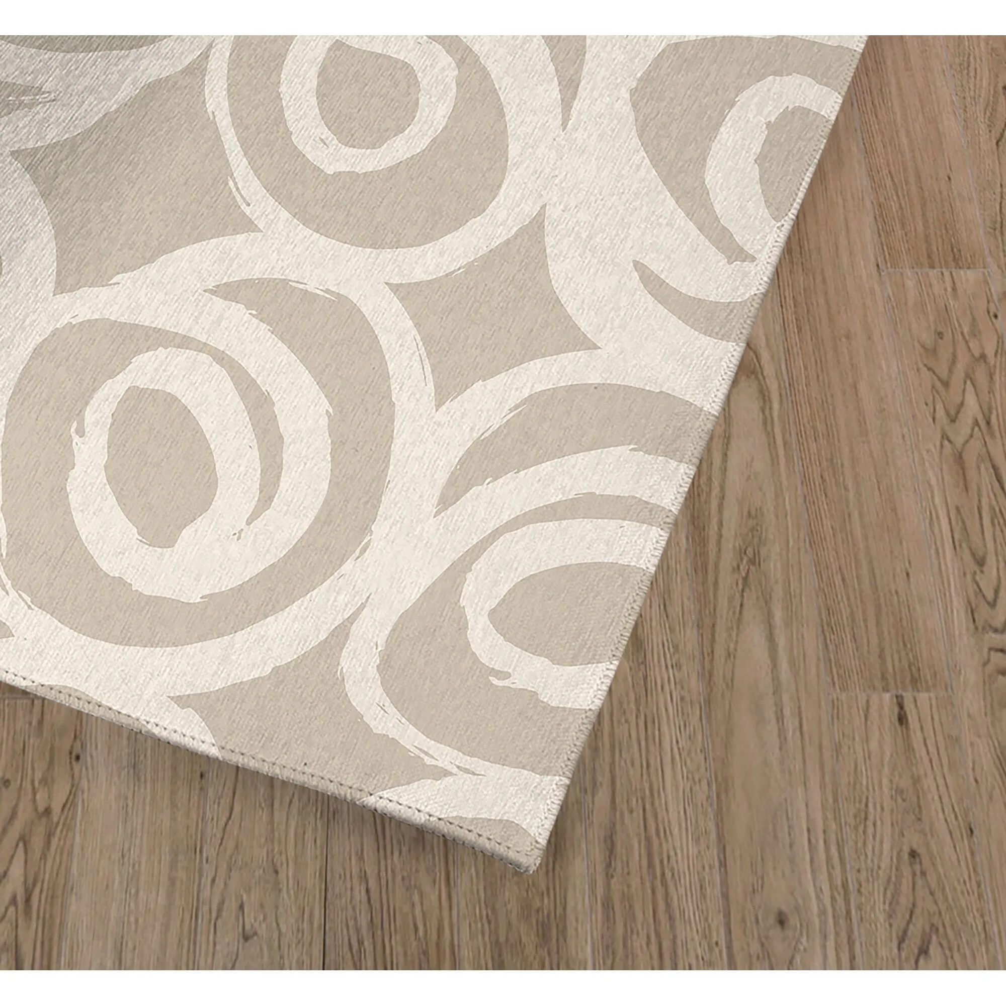 ROSES ABSTRACT BEIGE Area Rug By Kavka Designs