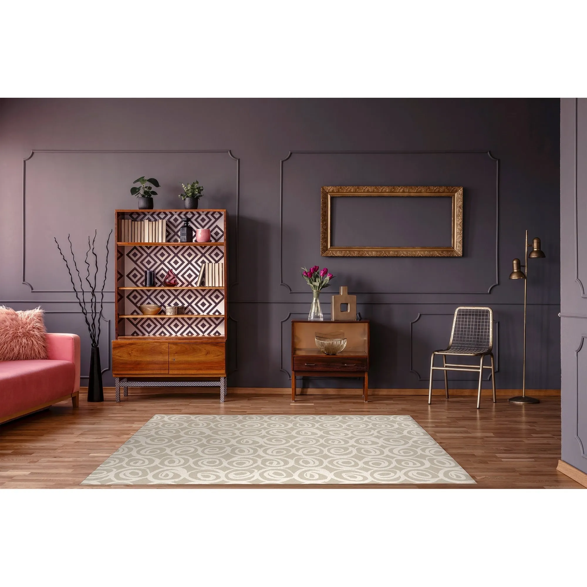 ROSES ABSTRACT BEIGE Area Rug By Kavka Designs