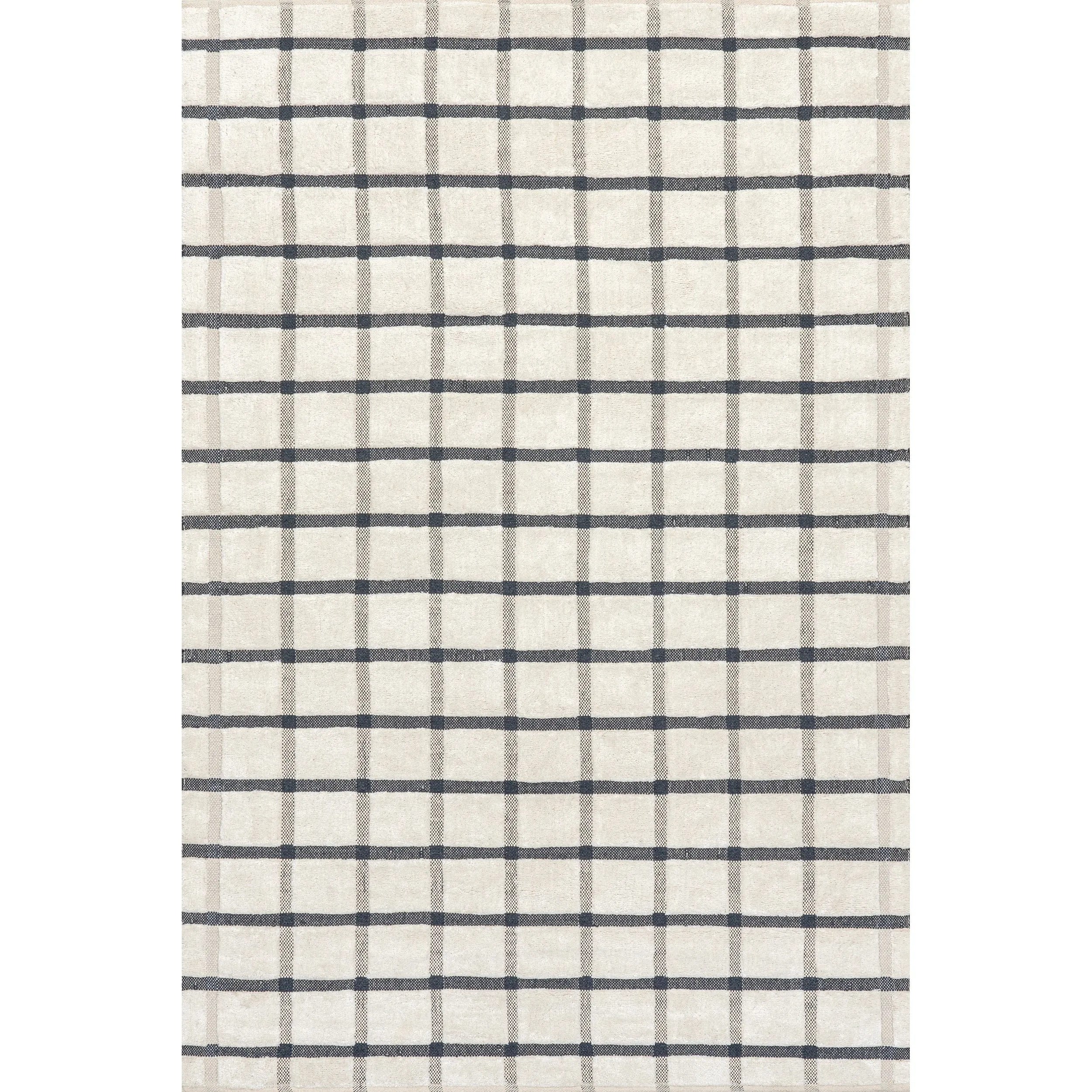 Rowena Checked Wool Area Rug