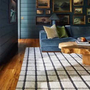 Rowena Checked Wool Area Rug
