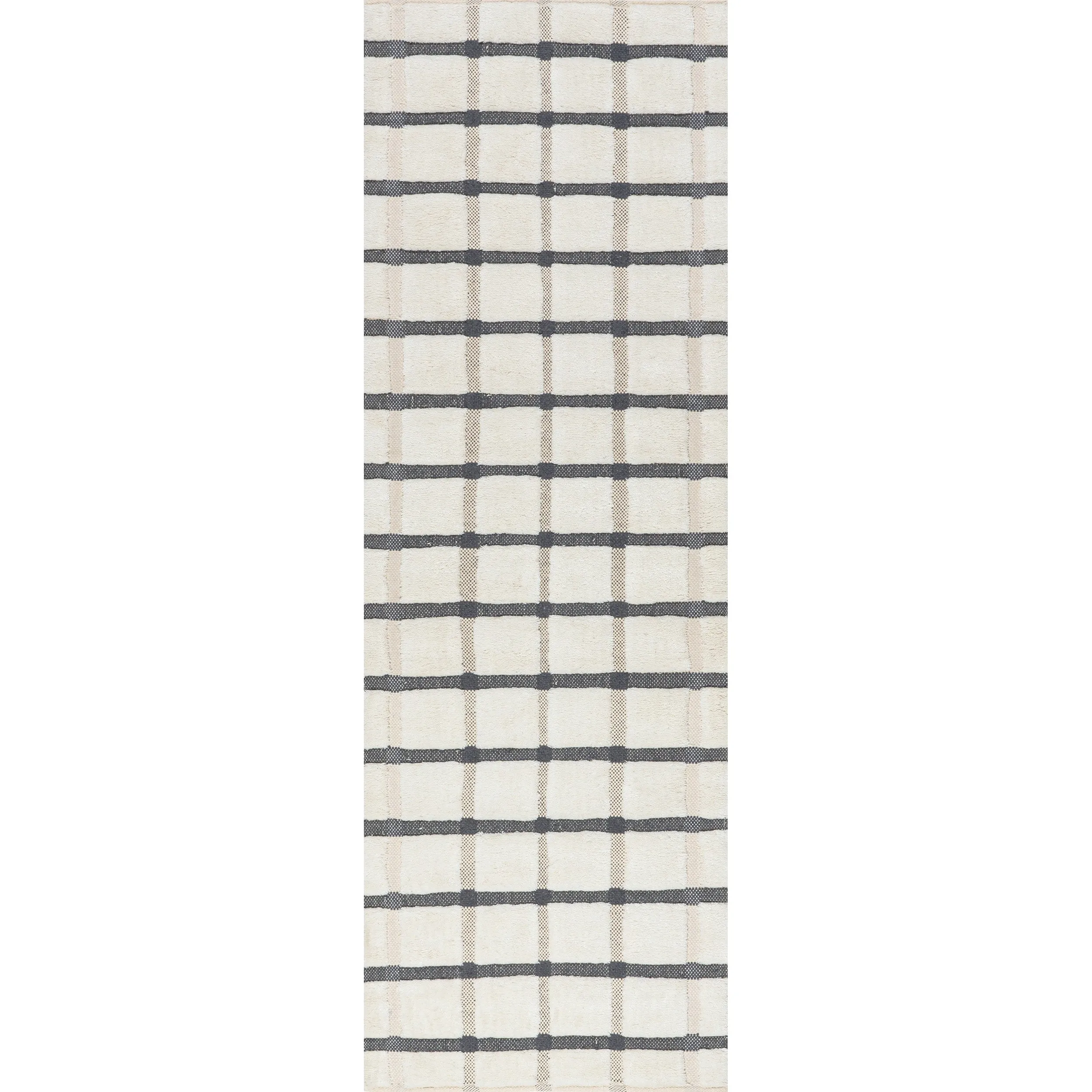 Rowena Checked Wool Area Rug