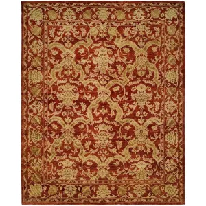 Royal Manner Estates Antique Red Hand-knotted Area Rug