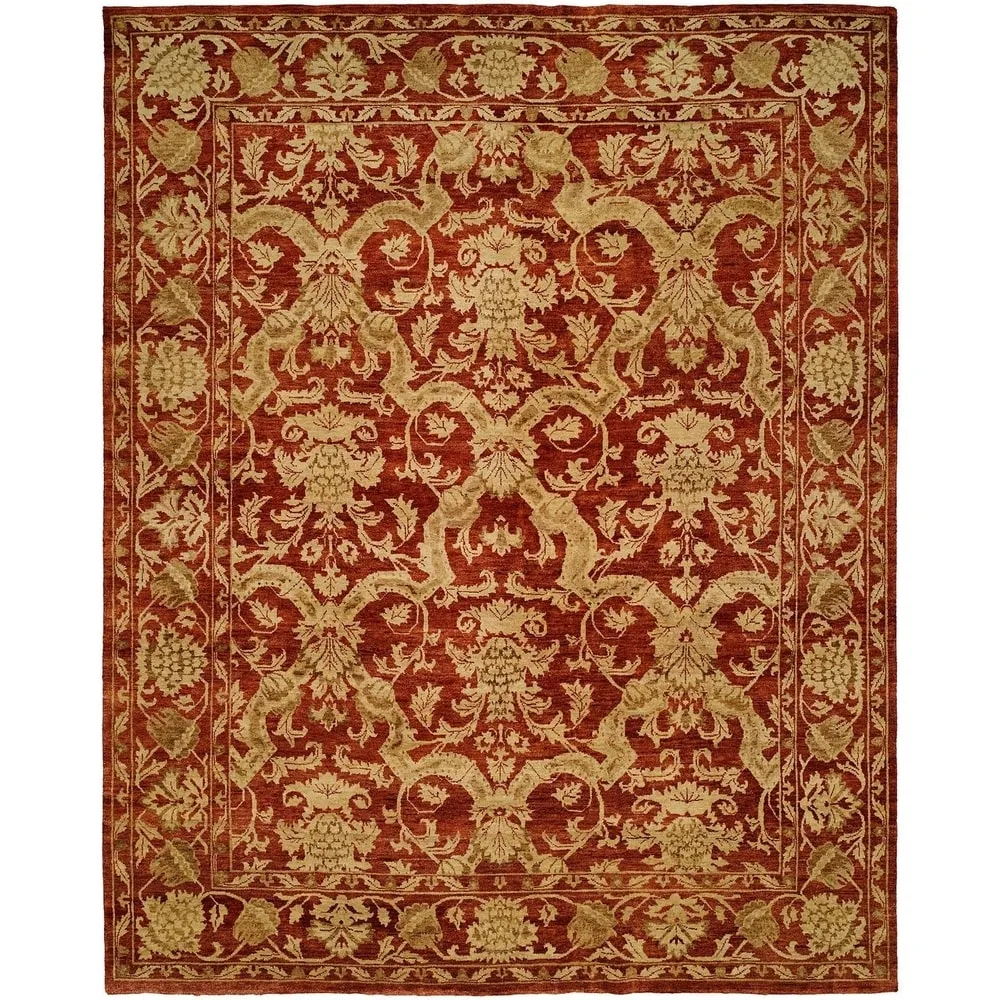 Royal Manner Estates Antique Red Hand-knotted Area Rug