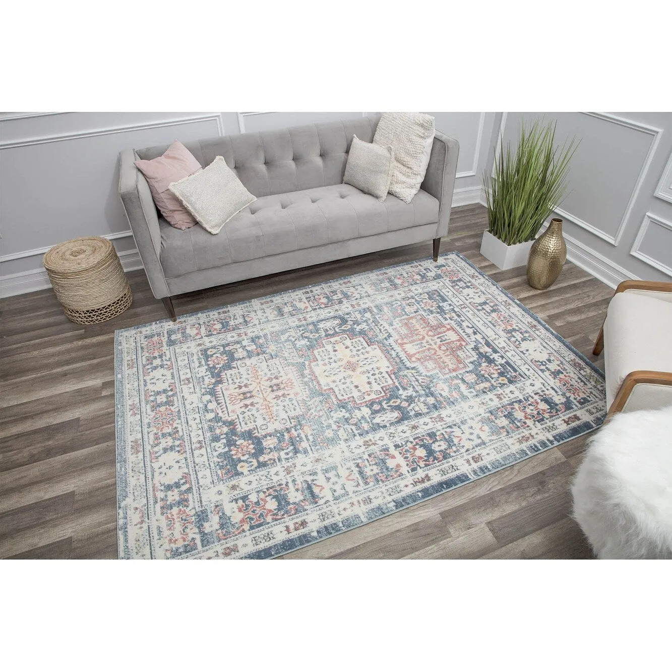 Rugs America Gallagher Collection Sundara Transitional Vintage Area Rug