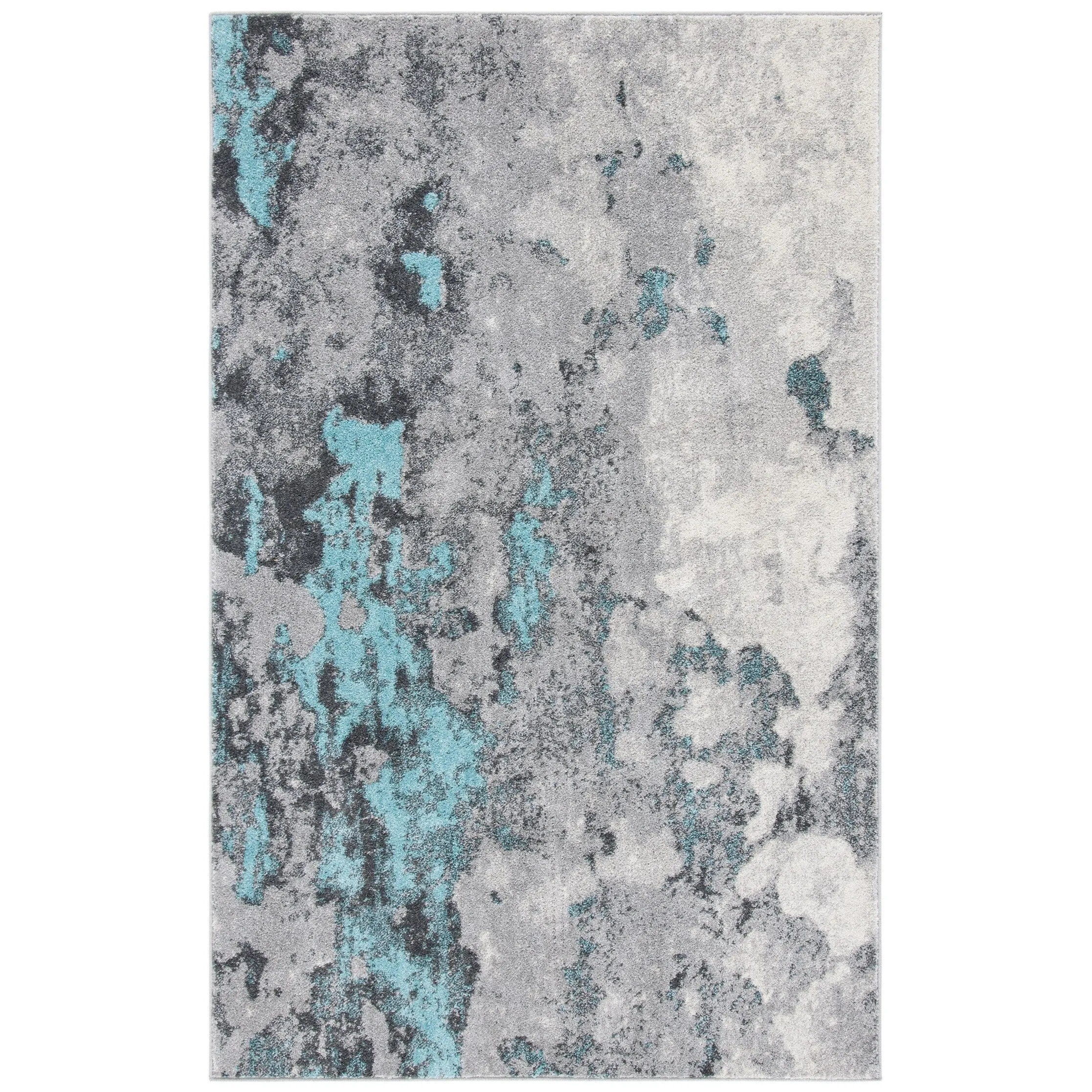 SAFAVIEH Adirondack Cordelia Abstract Glam Rug - Turquoise/Grey - 5' 1 x 7' 6