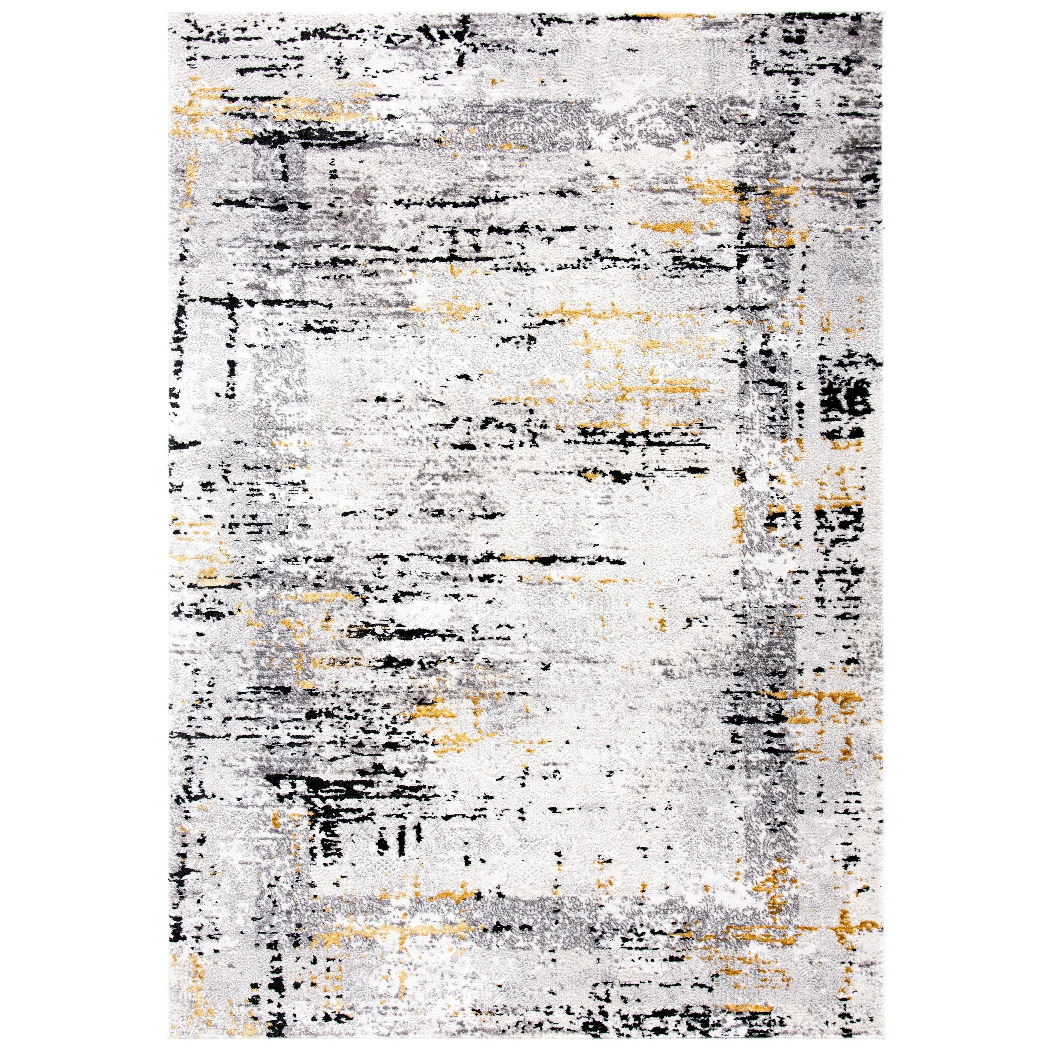 SAFAVIEH Amelia Naresa Abstract Distressed Rug - Grey/Gold - 5' 5 x 7' 7