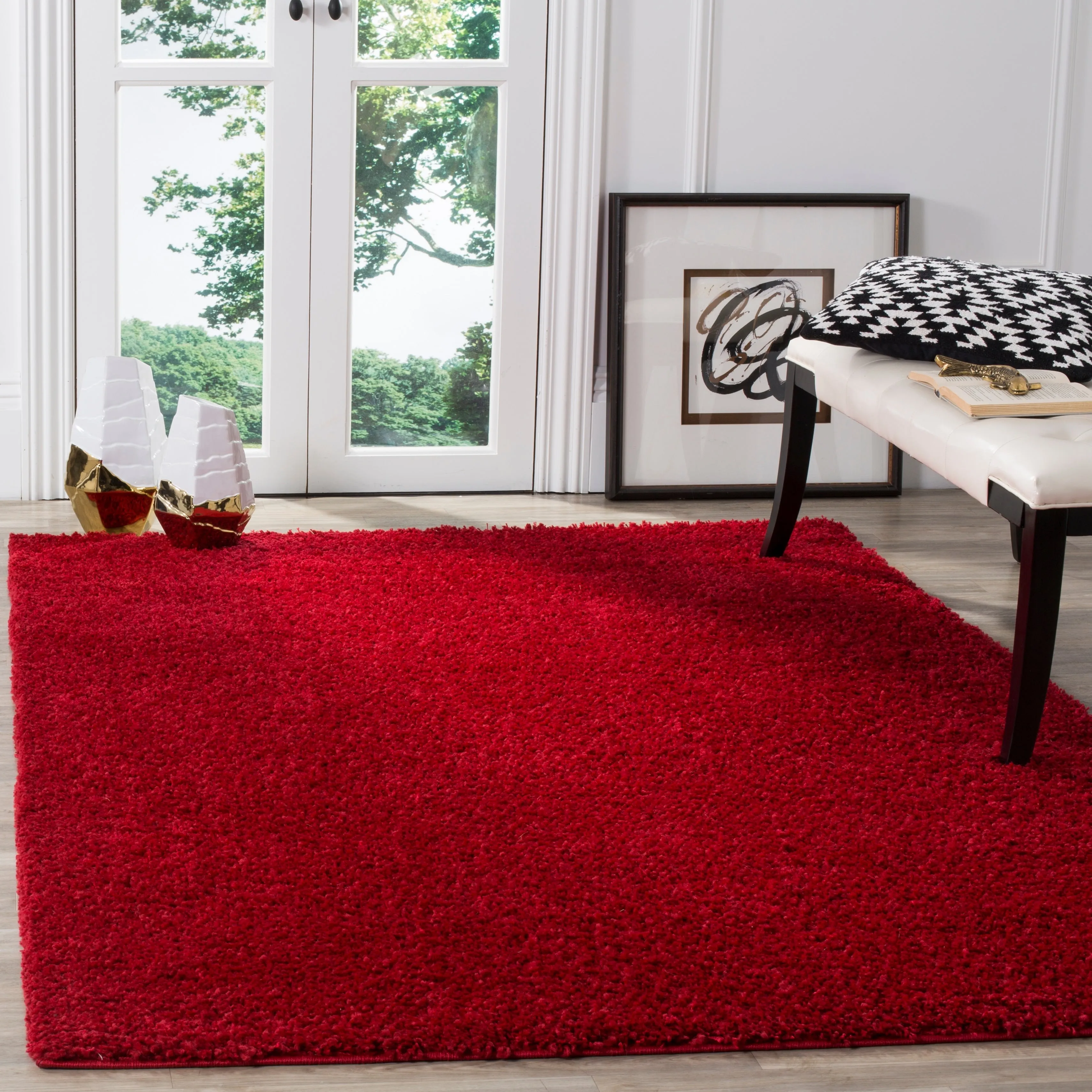 SAFAVIEH Arizona Shag Mechtilde 1.6-inch Thick Rug