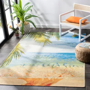 SAFAVIEH Barbados Meinharda Tropical Indoor /Outdoor Waterproof Patio Backyard Rug