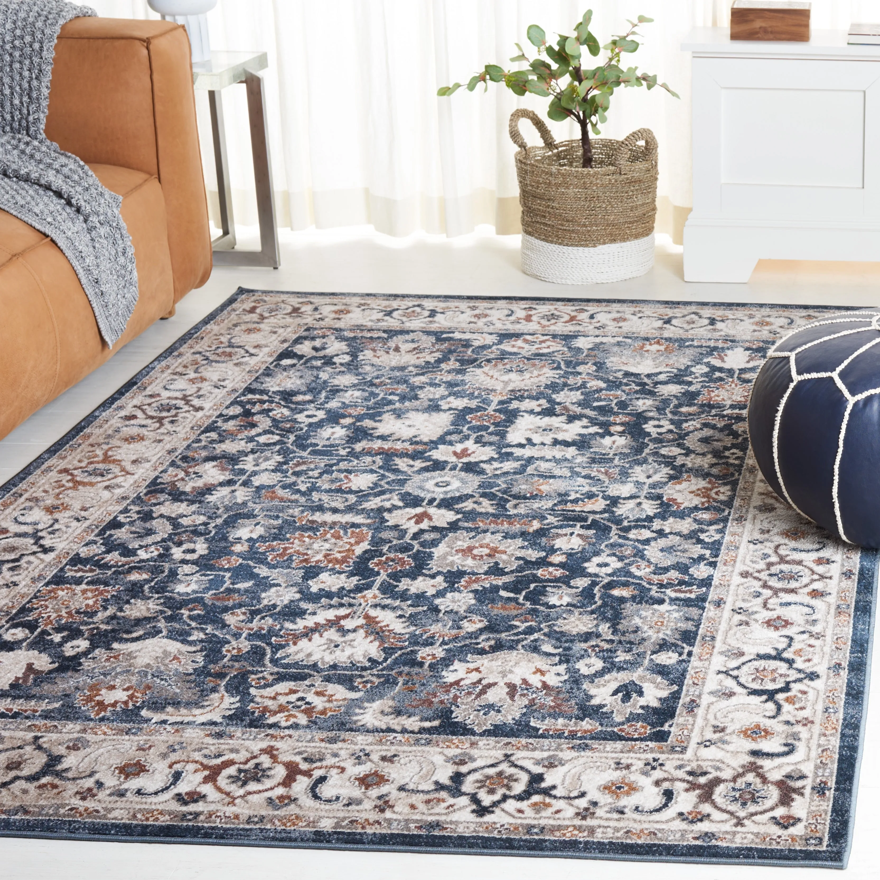 SAFAVIEH Bayside Machine Washable Boel Oriental Rug