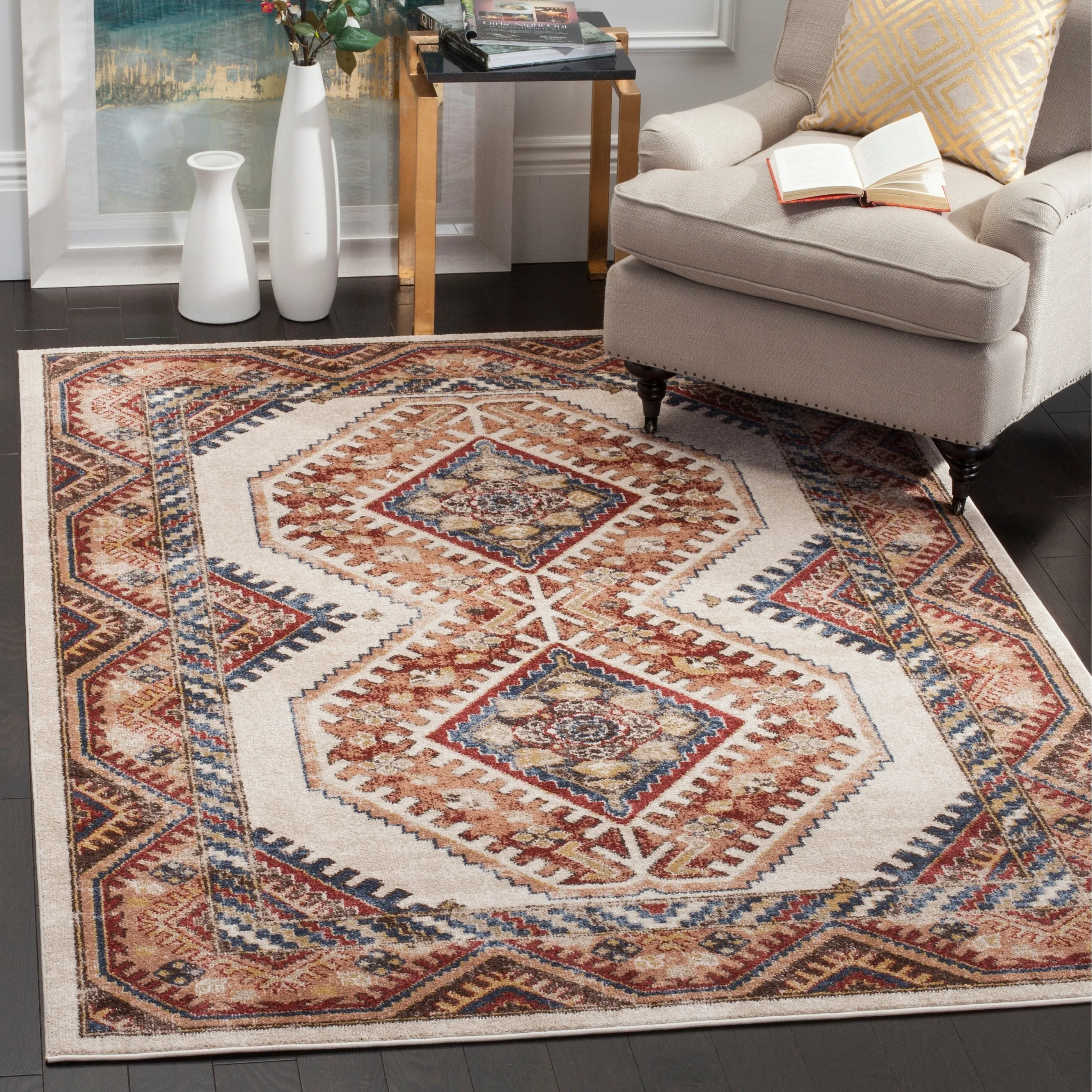 SAFAVIEH Bijar Corline Traditional Distressed Oriental Rug