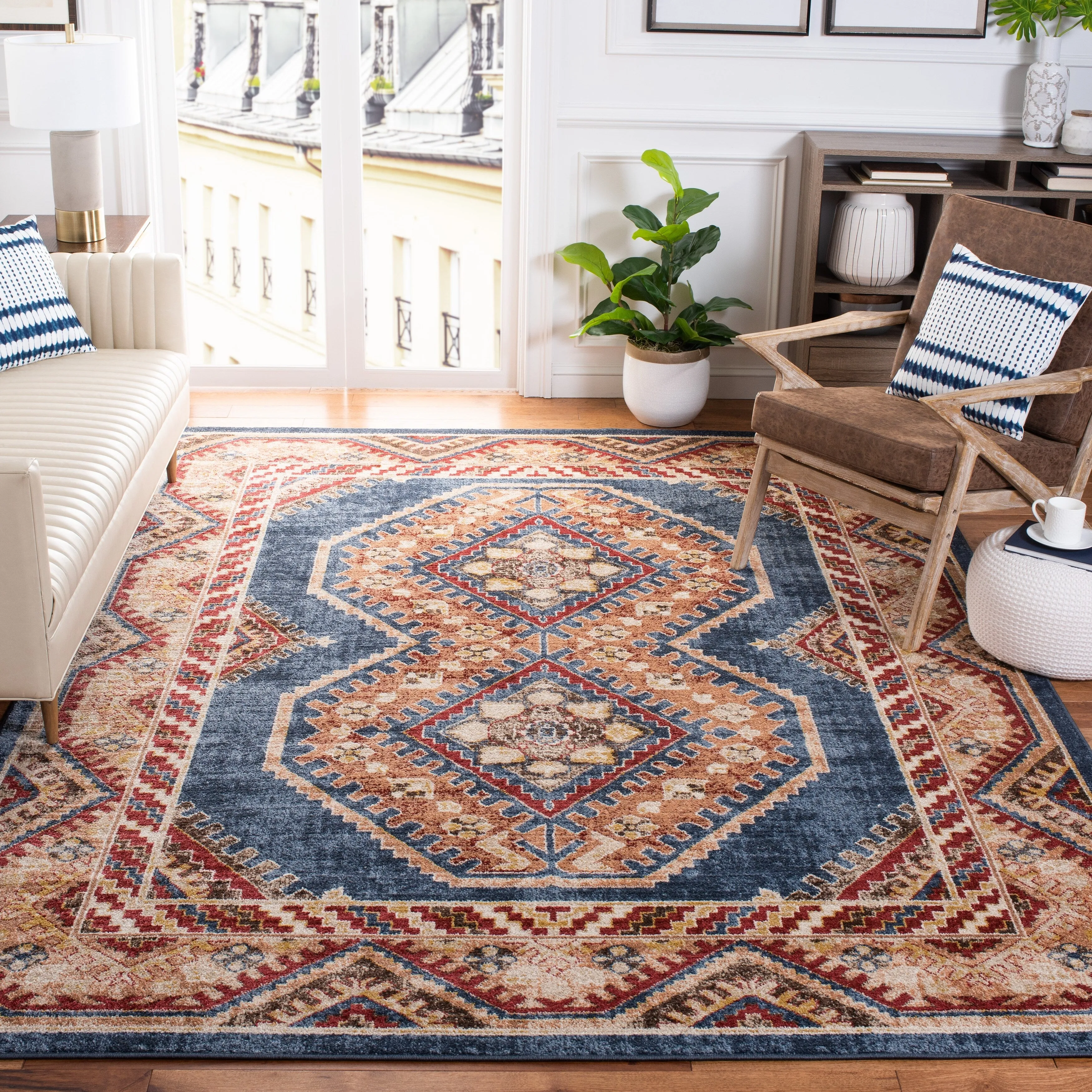 SAFAVIEH Bijar Corline Traditional Distressed Oriental Rug