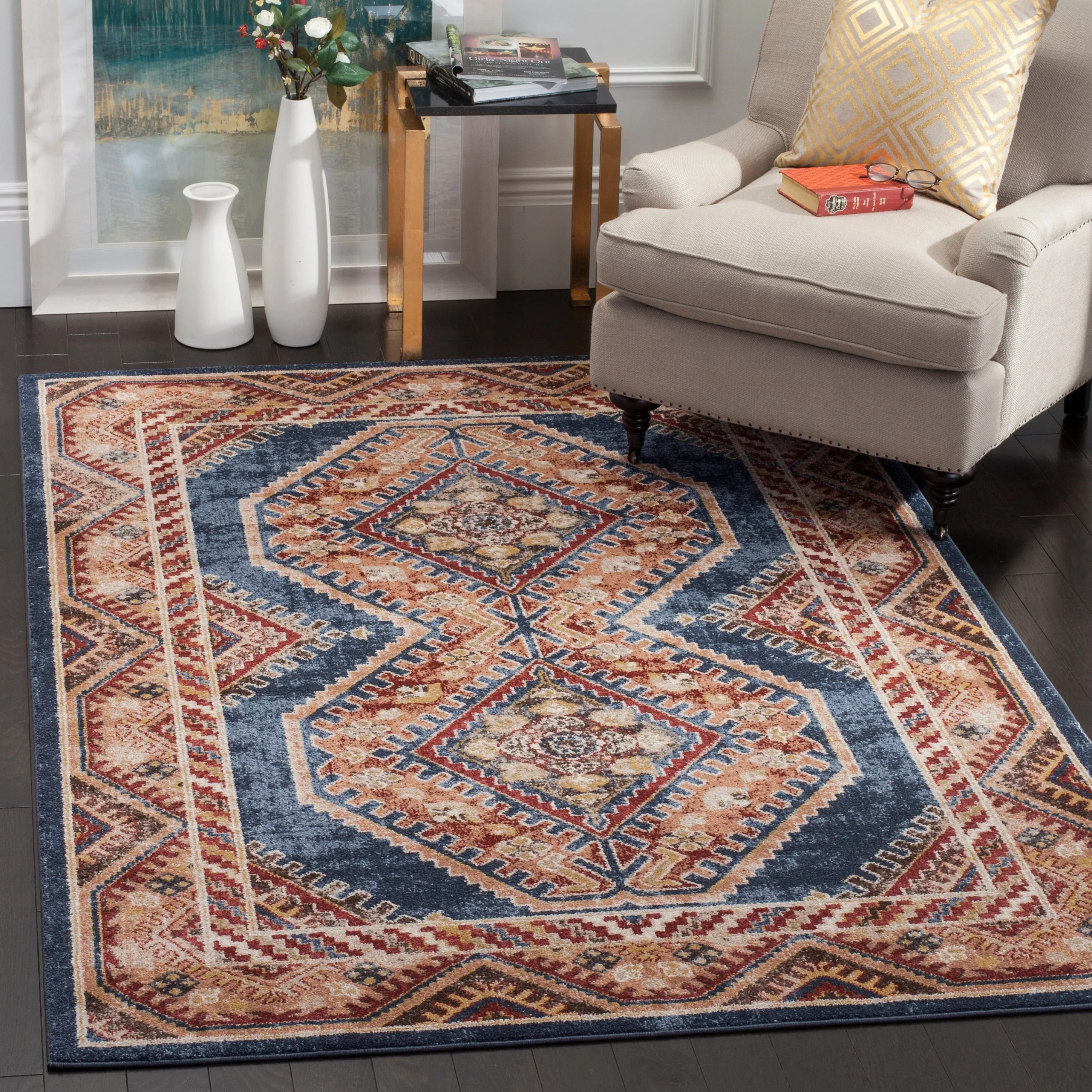 SAFAVIEH Bijar Corline Traditional Distressed Oriental Rug