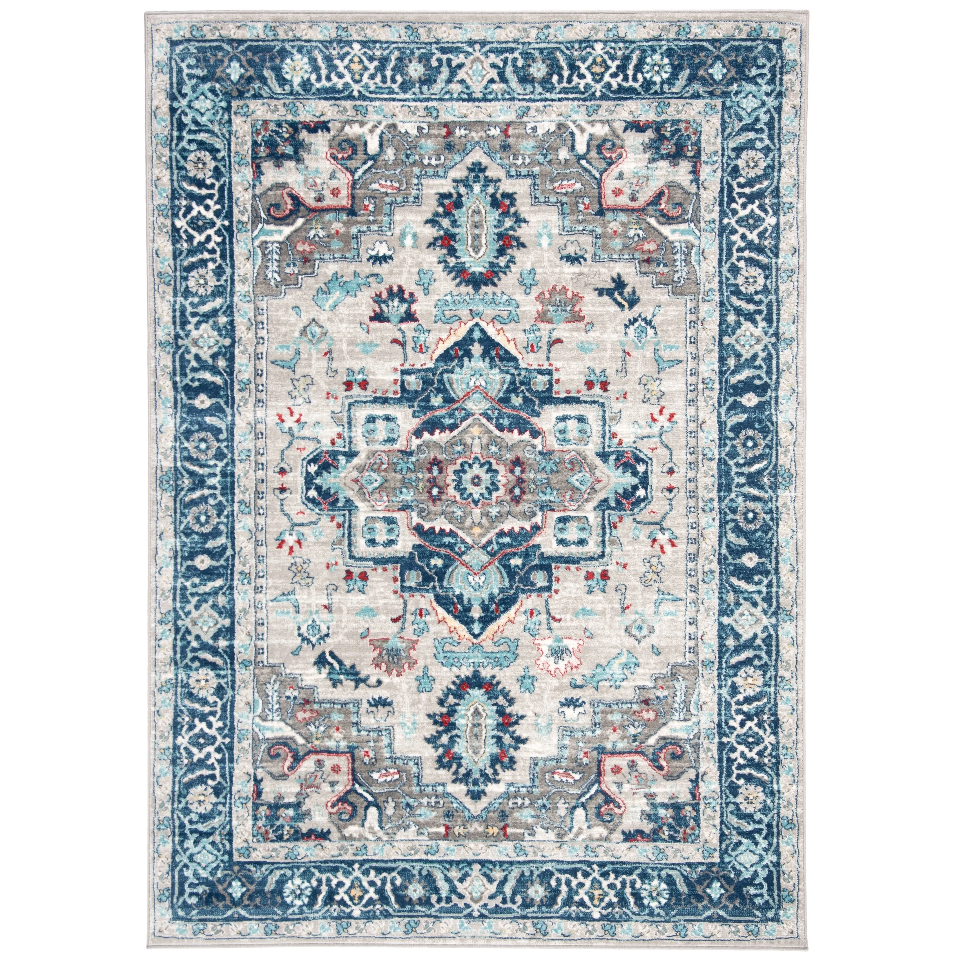 SAFAVIEH Brentwood Essie Traditional Light Grey / Blue Rug