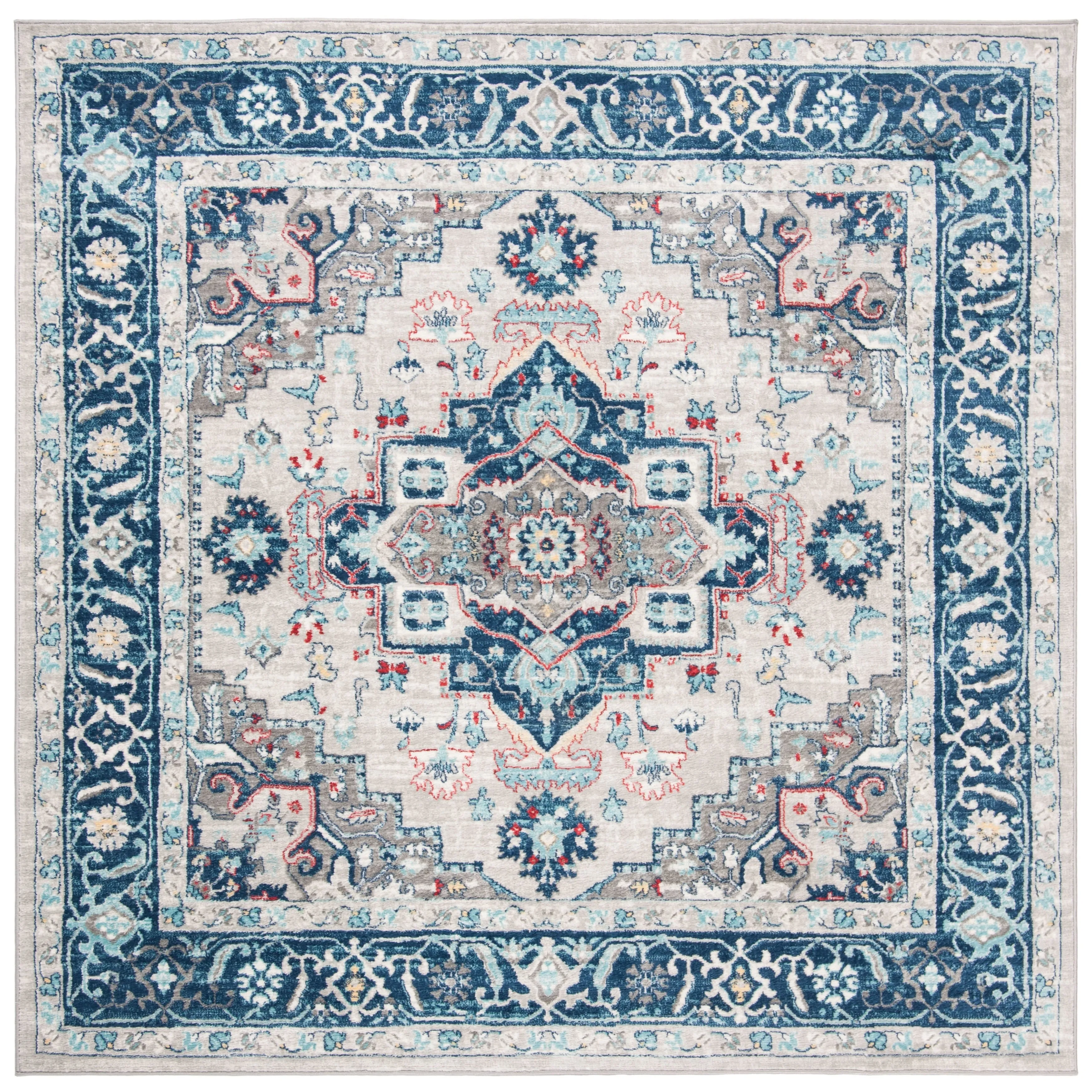 SAFAVIEH Brentwood Essie Traditional Light Grey / Blue Rug