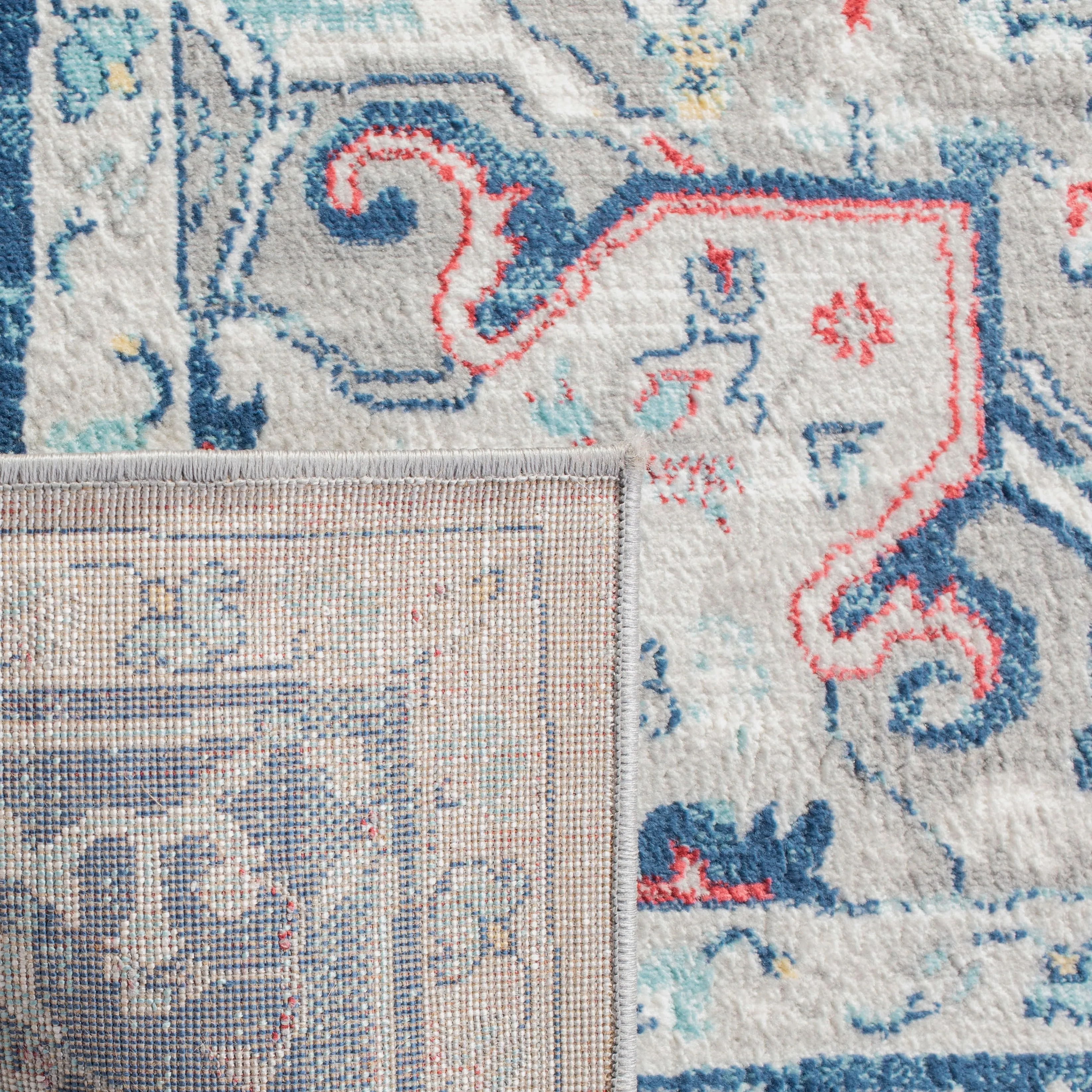 SAFAVIEH Brentwood Essie Traditional Light Grey / Blue Rug