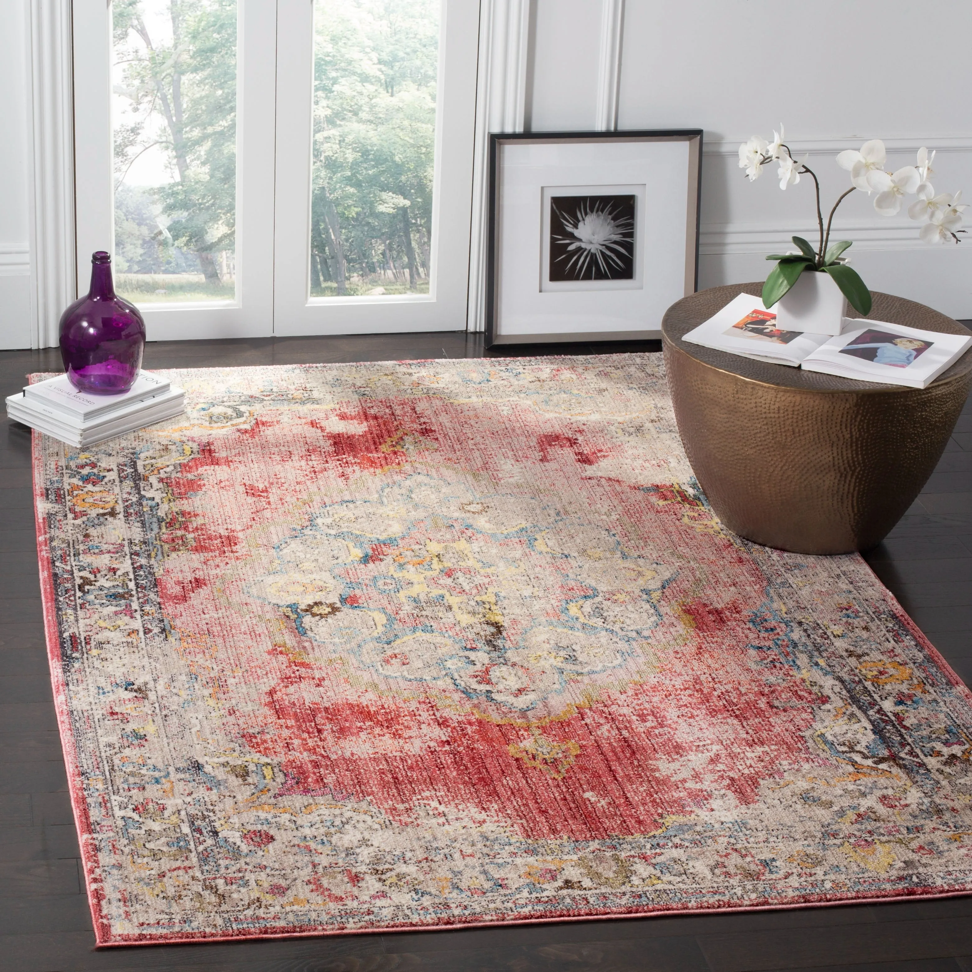 SAFAVIEH Bristol Janushka Vintage Boho Oriental Polyester Rug