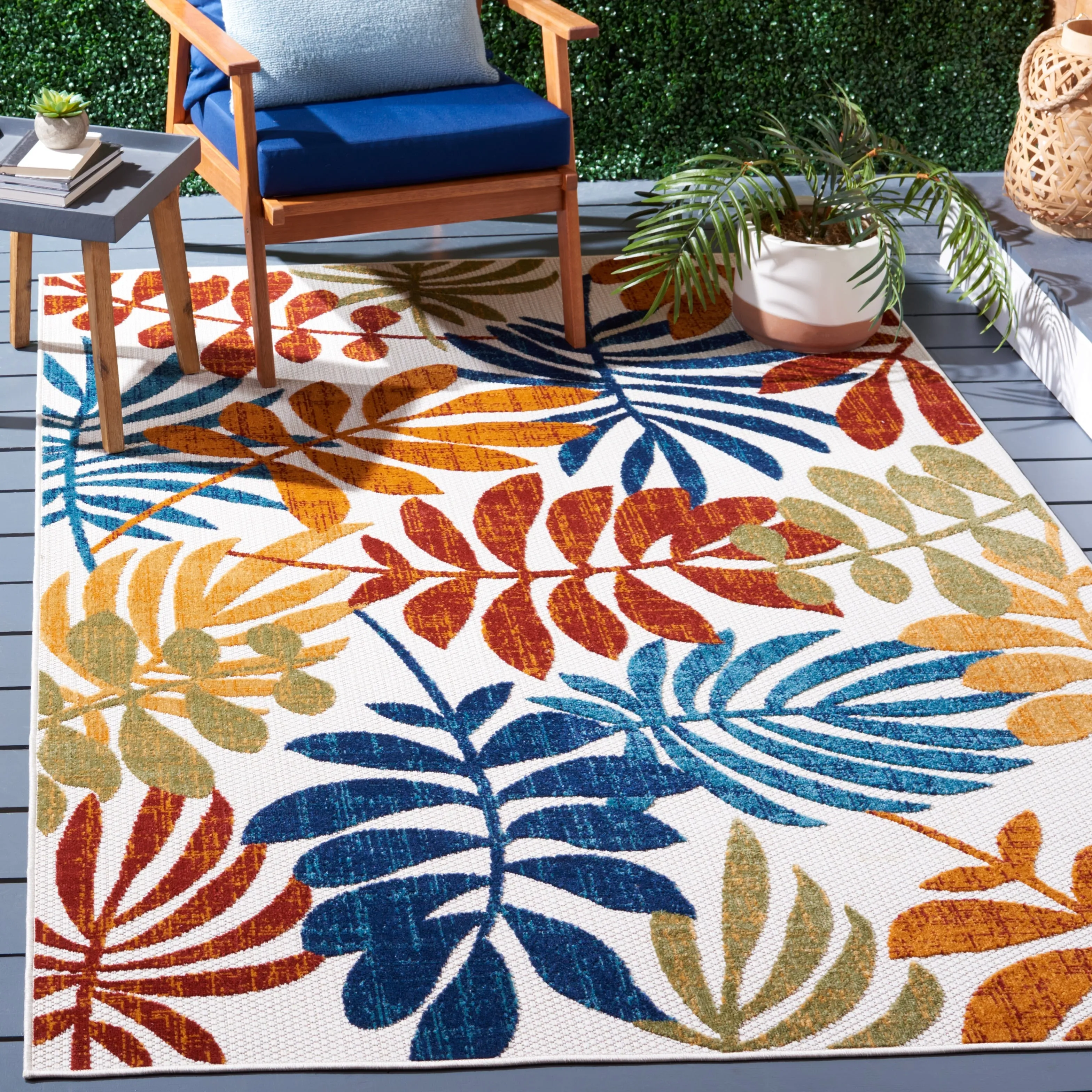 SAFAVIEH Cabana Neera Indoor/ Outdoor Waterproof Patio Floral Rug