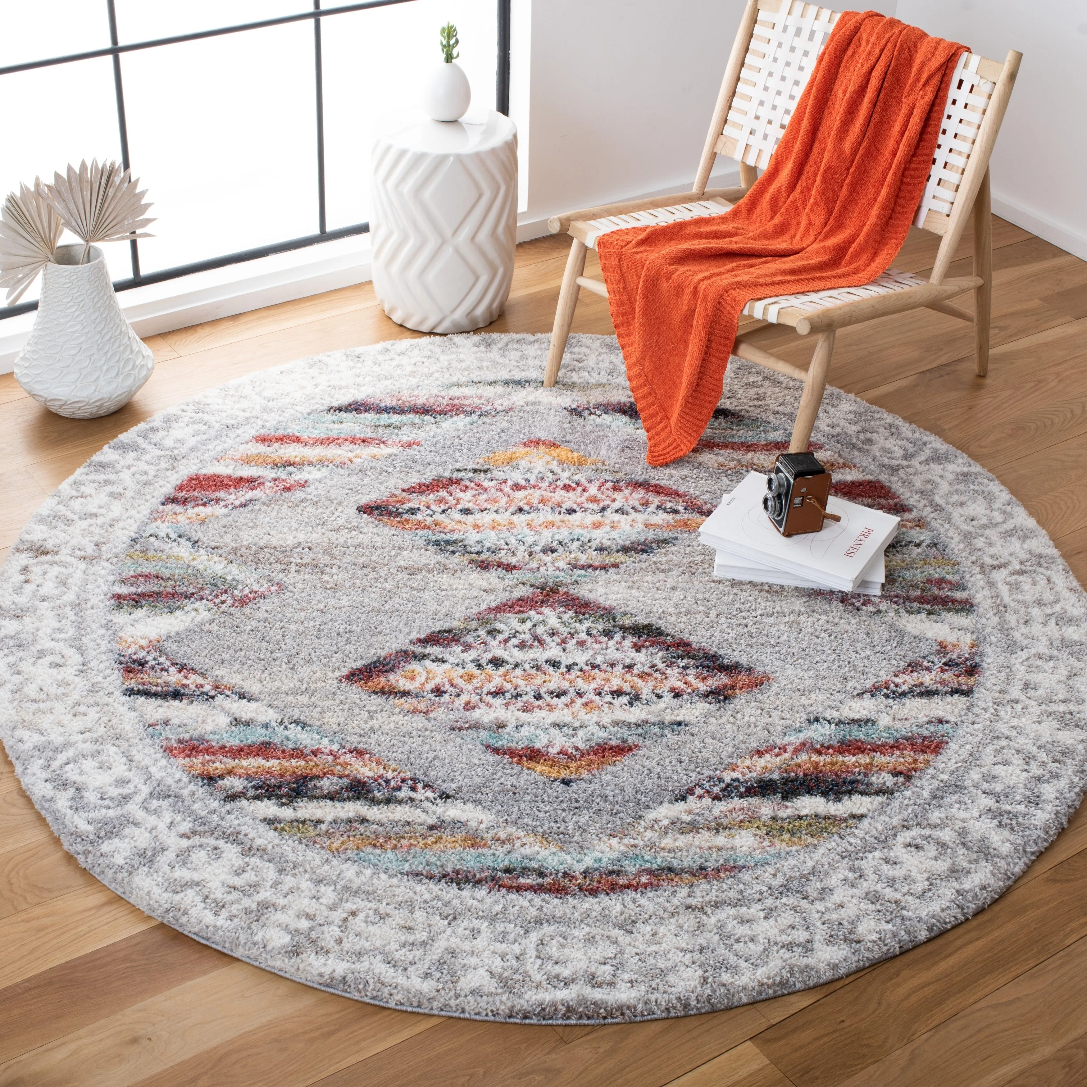 SAFAVIEH Calista Shag Jatta Abstract 1-inch Thick Rug