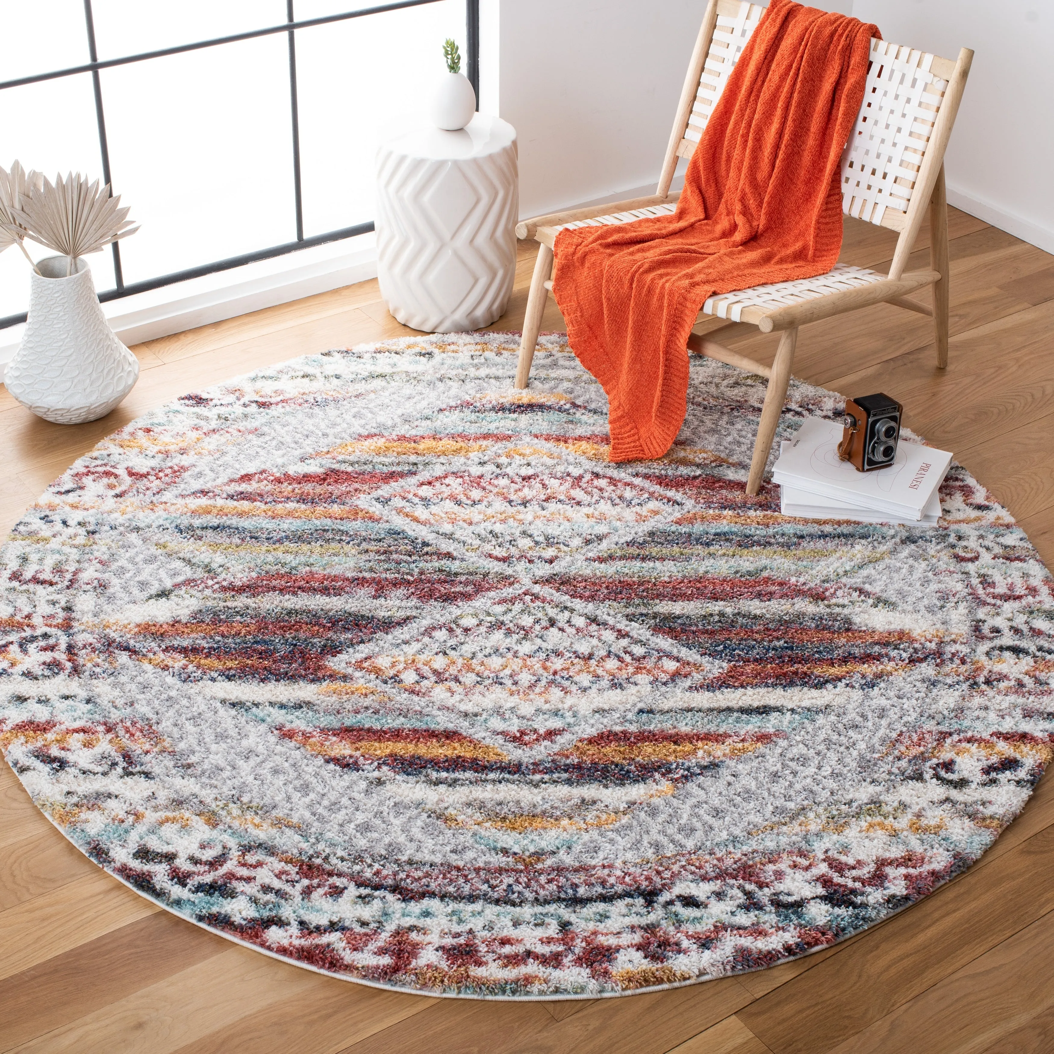 SAFAVIEH Calista Shag Jatta Abstract 1-inch Thick Rug