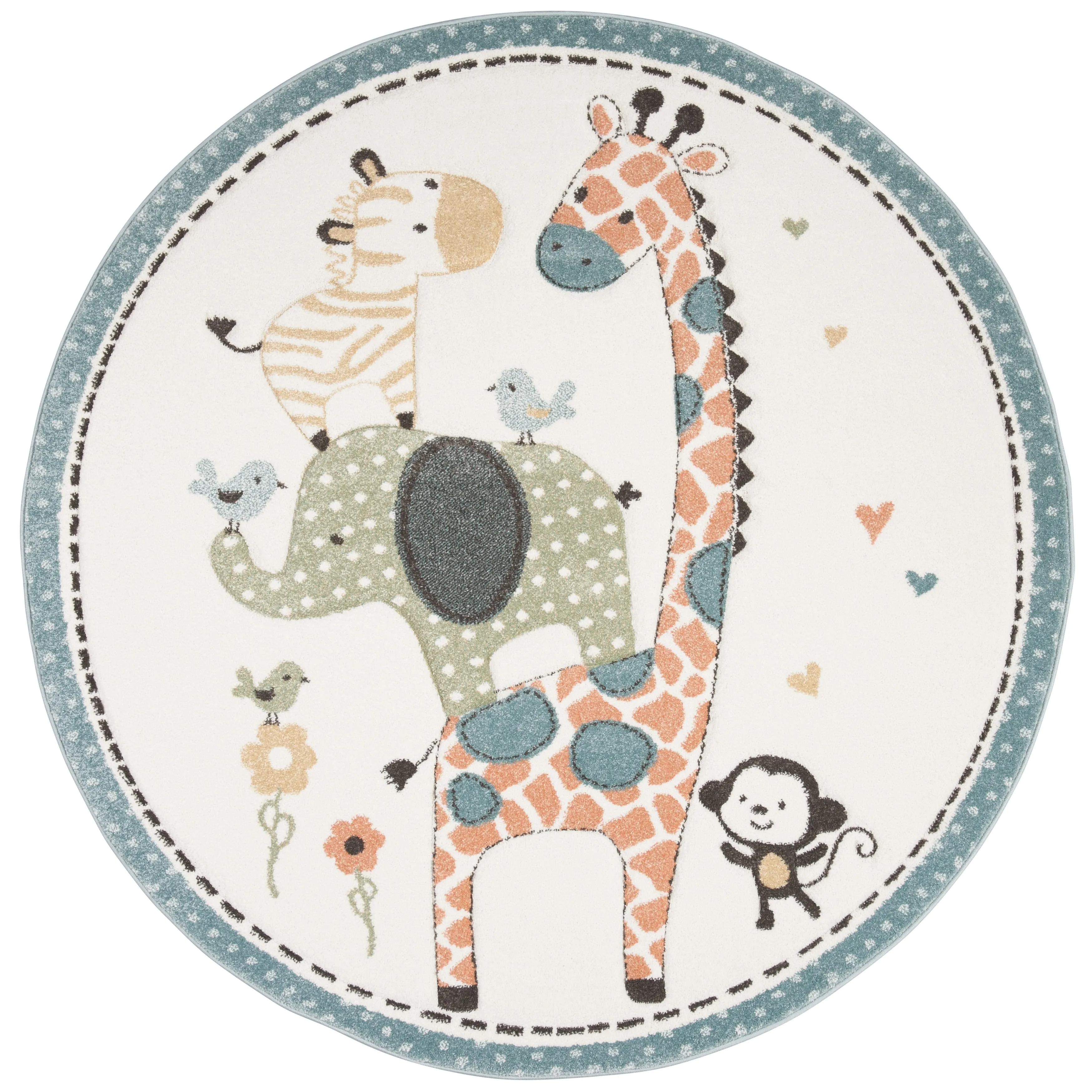 SAFAVIEH Carousel Kids Miharu Animal Rug