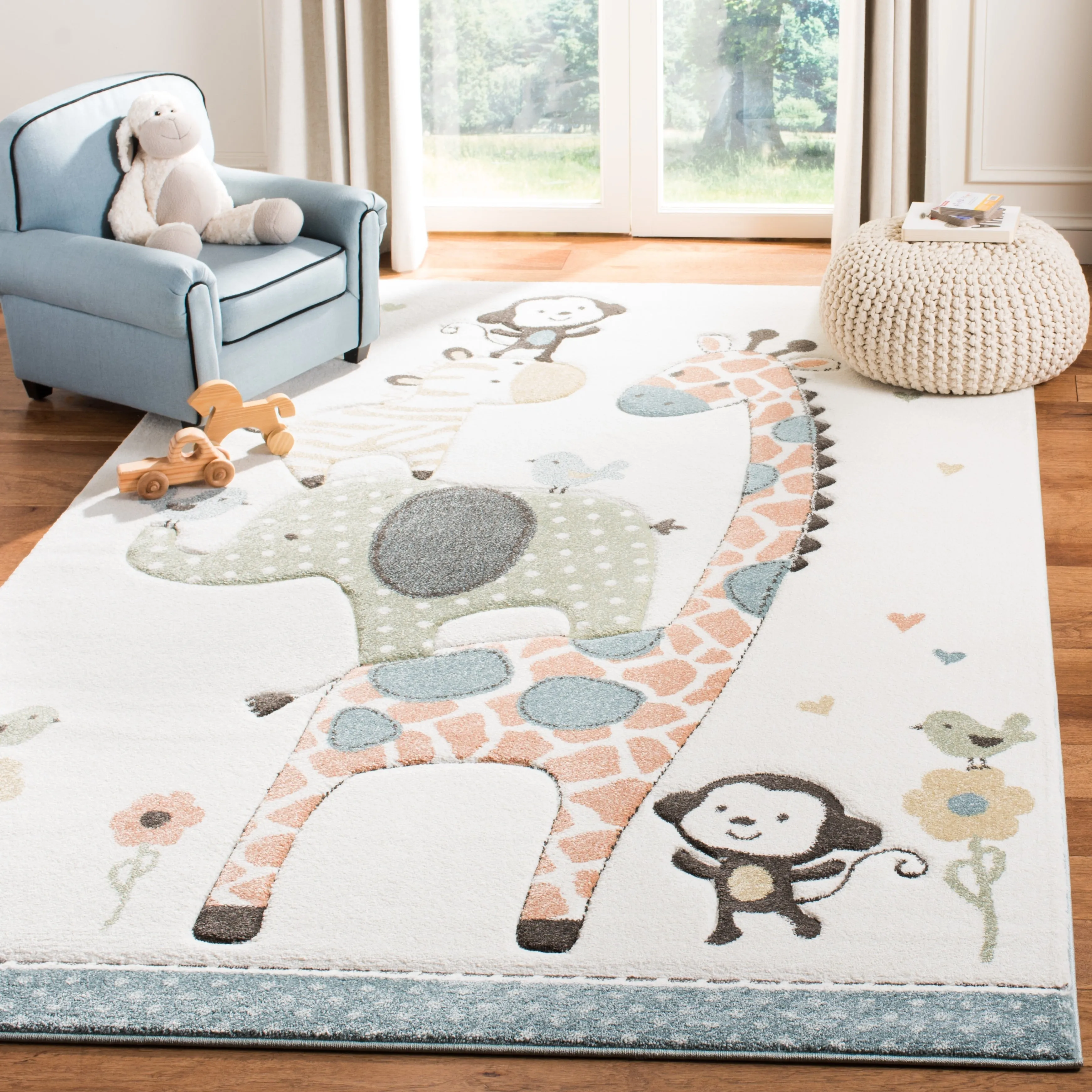 SAFAVIEH Carousel Kids Miharu Animal Rug