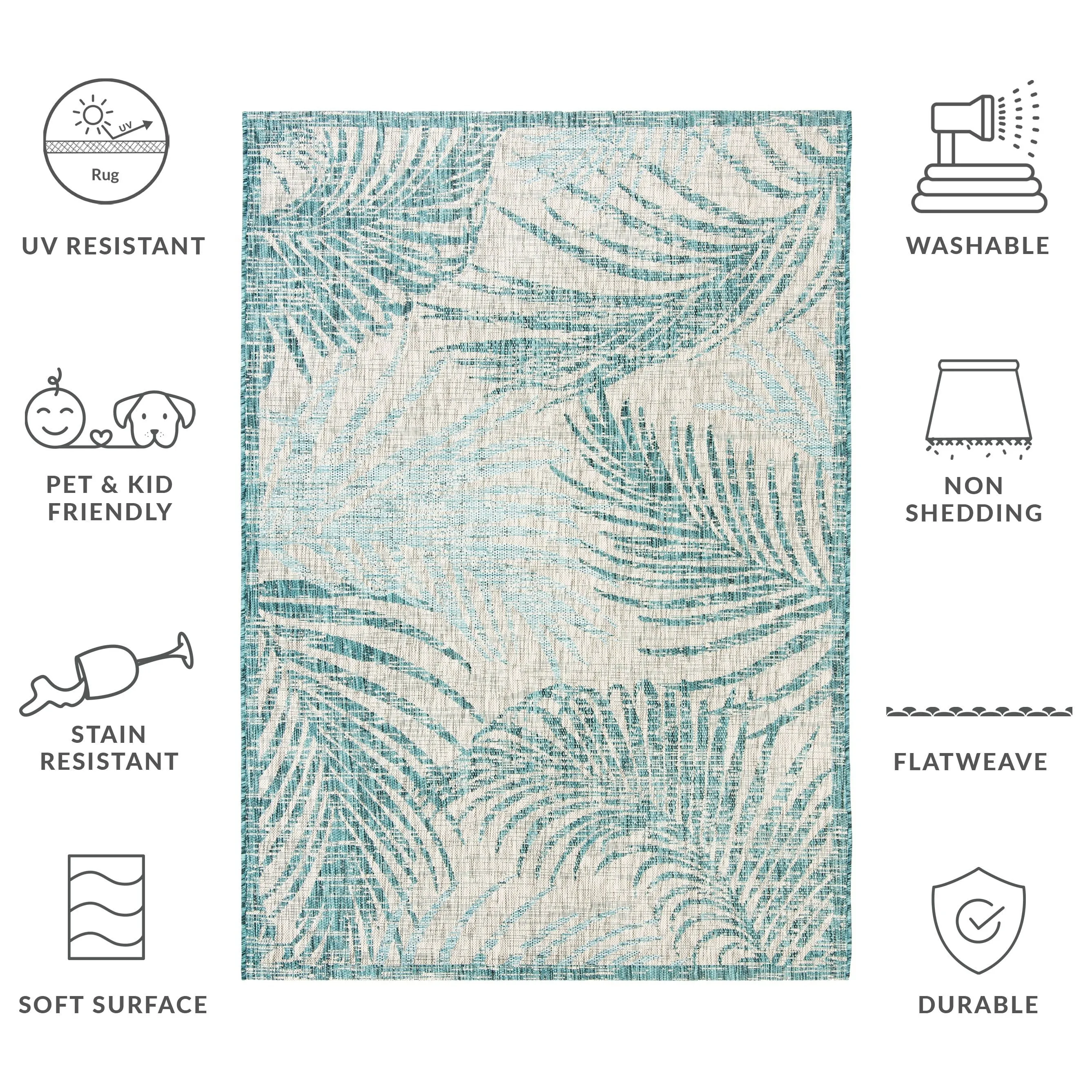 SAFAVIEH Courtyard Ellen Indoor/ Outdoor Waterproof Patio Backyard Rug