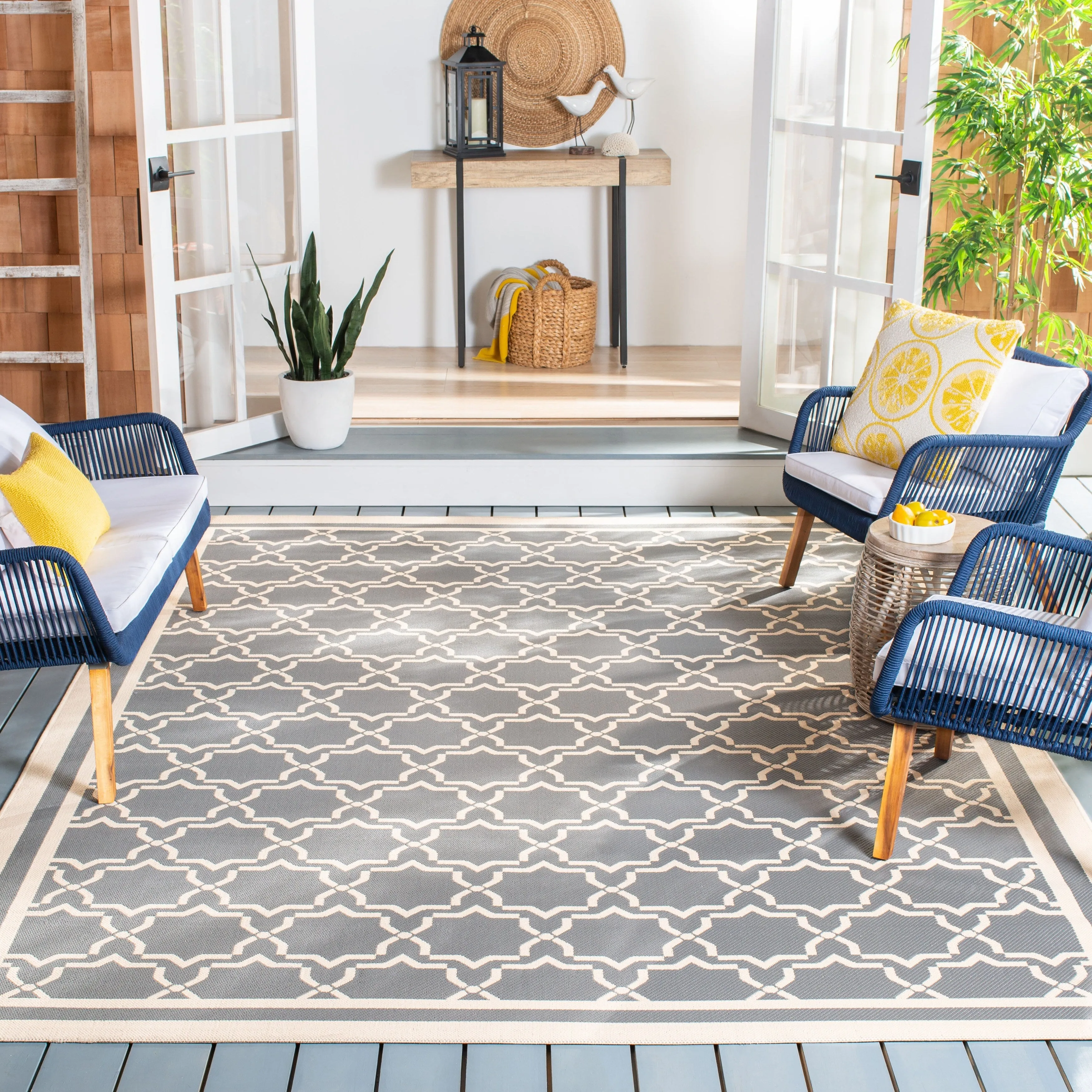 SAFAVIEH Courtyard Gulsin Indoor/ Outdoor Waterproof Patio Backyard Rug