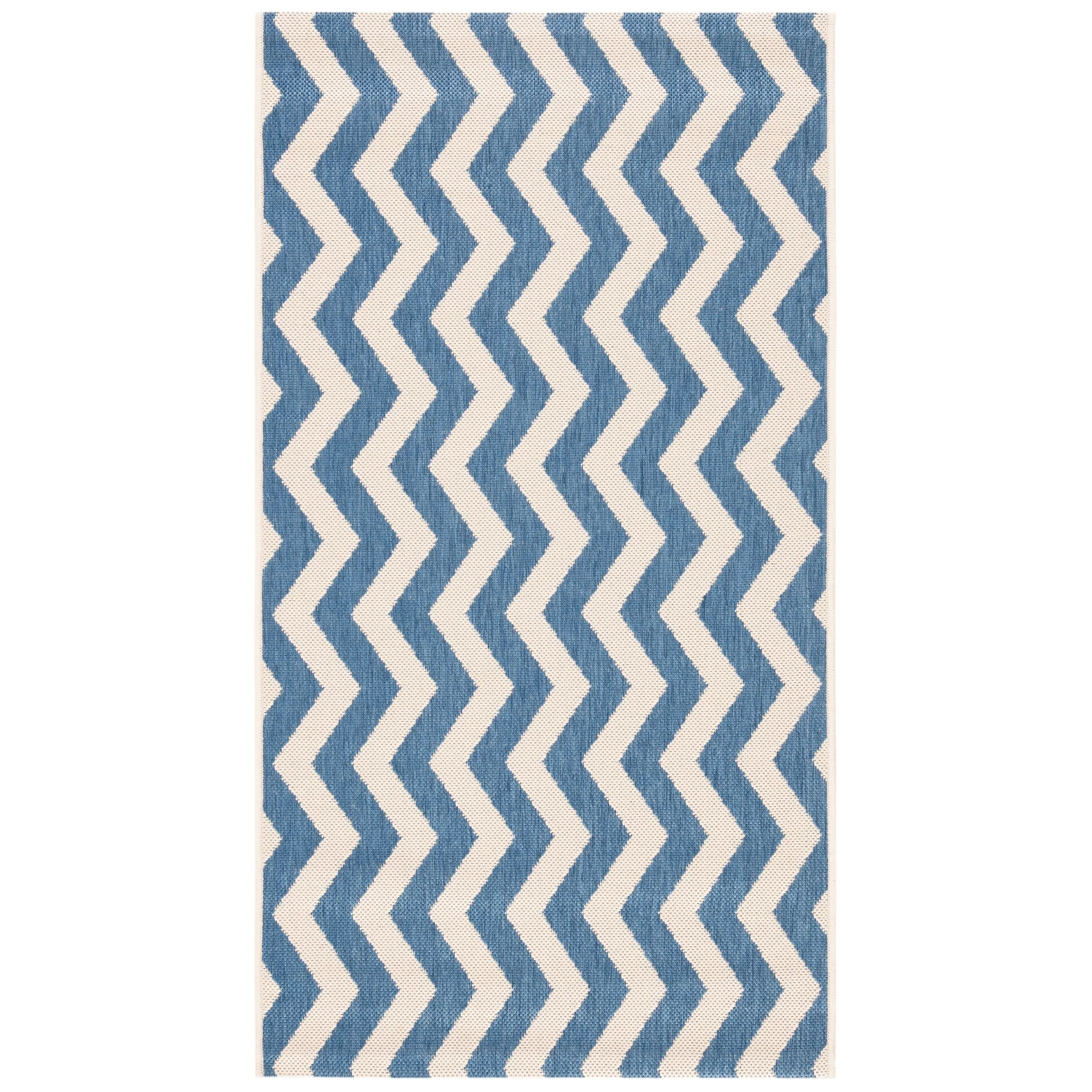 SAFAVIEH Courtyard Morganne Chevron Indoor/ Outdoor Waterproof Patio Backyard