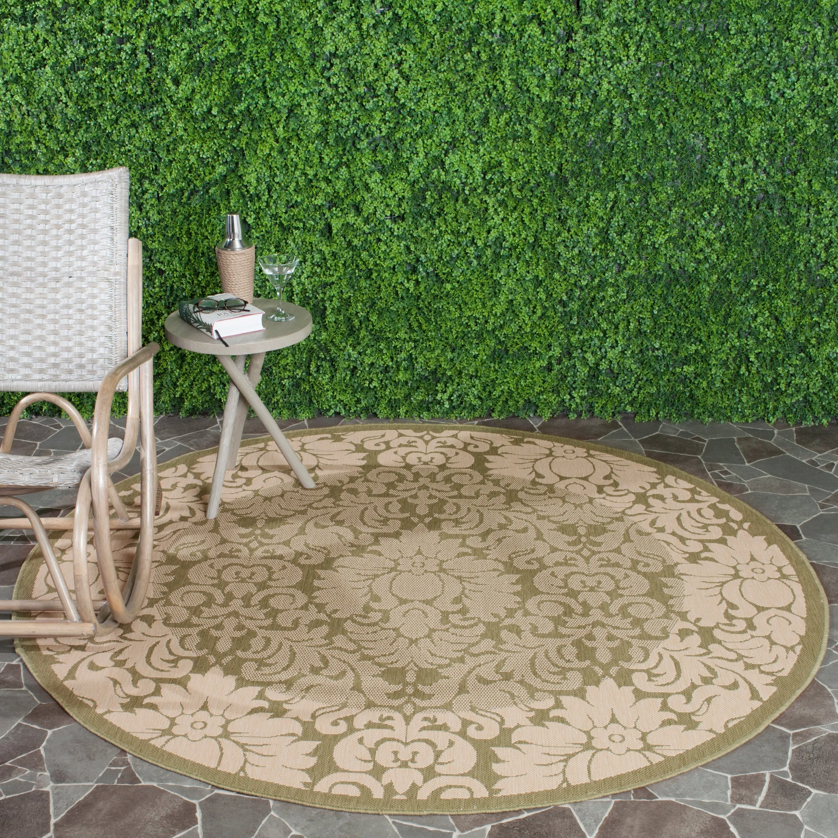 SAFAVIEH Courtyard Peggie Indoor/ Outdoor Patio Backyard Rug