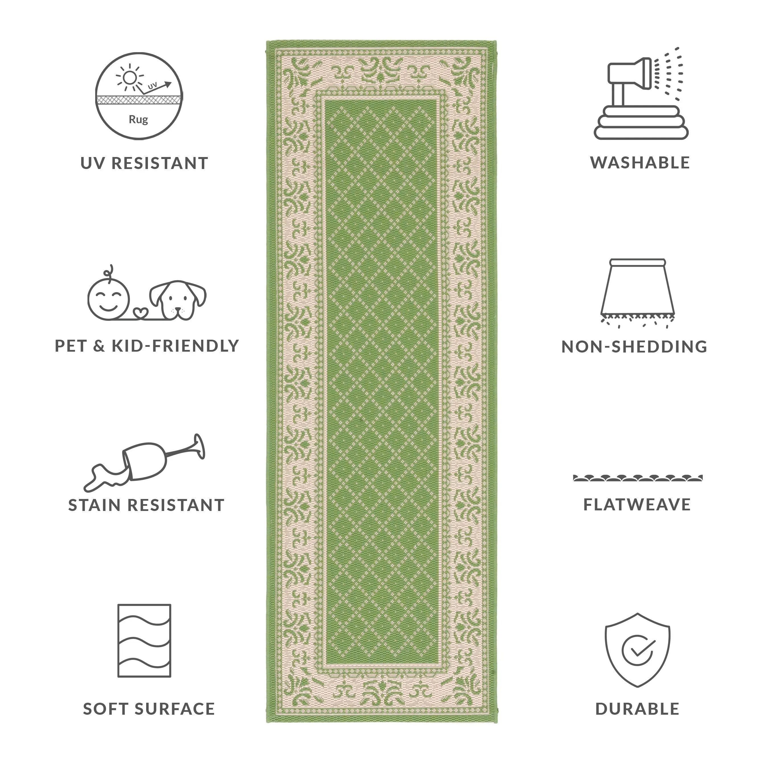 SAFAVIEH. Courtyard Pina Indoor/ Outdoor Waterproof Patio Backyard Rug