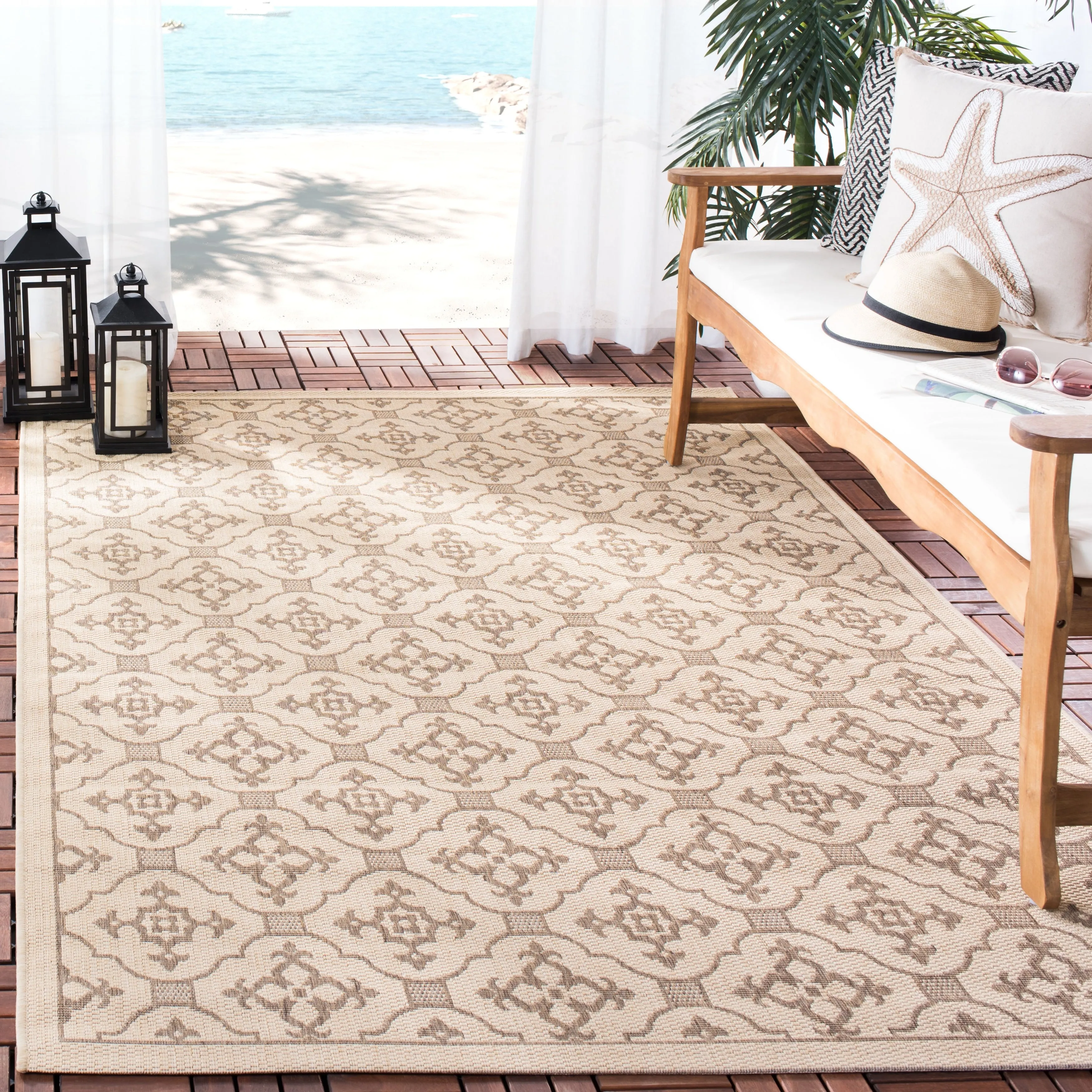 SAFAVIEH Courtyard Sonja Indoor/ Outdoor Waterproof Patio Backyard Rug
