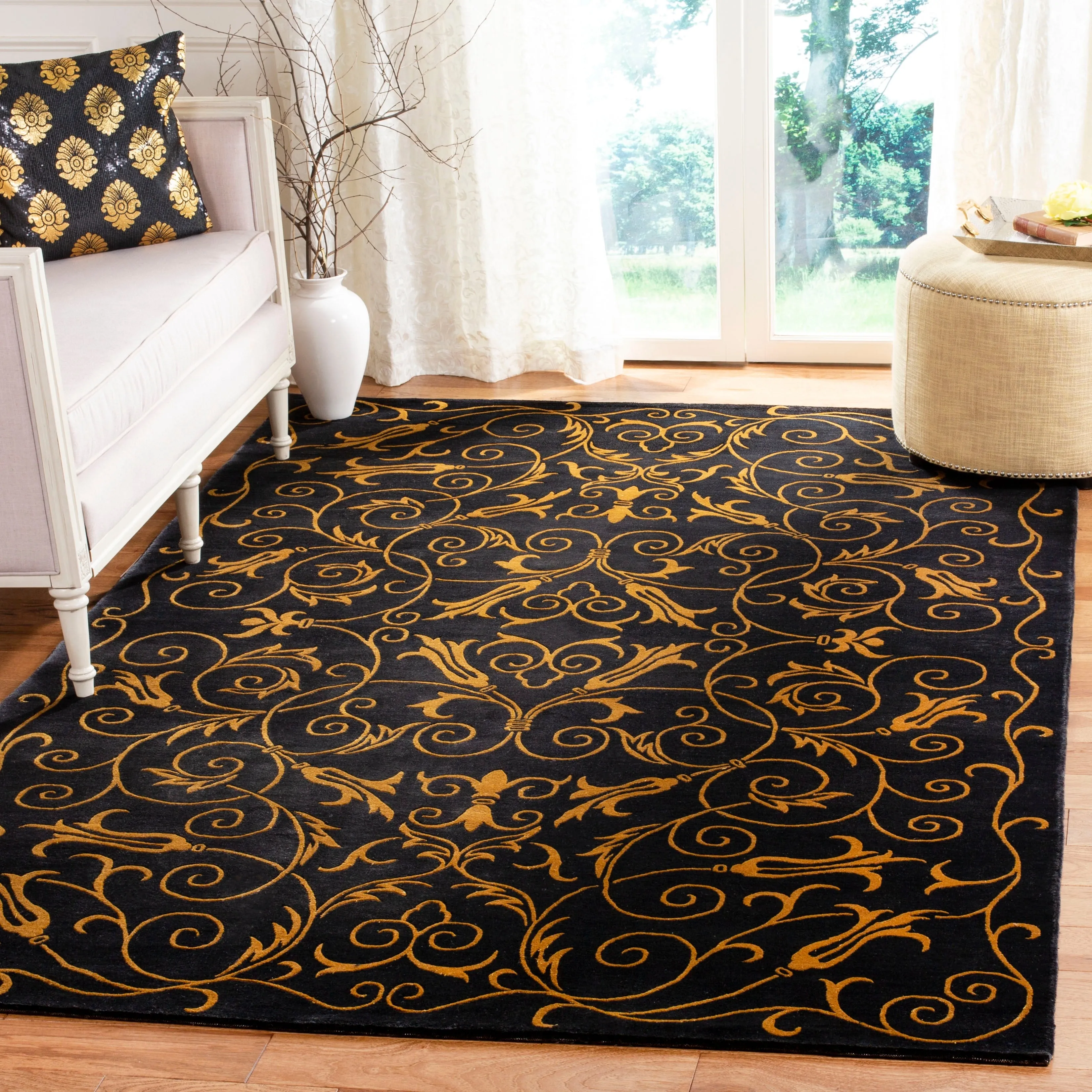 SAFAVIEH Couture Hand-knotted Tibetan Dalgiza Modern Wool Rug