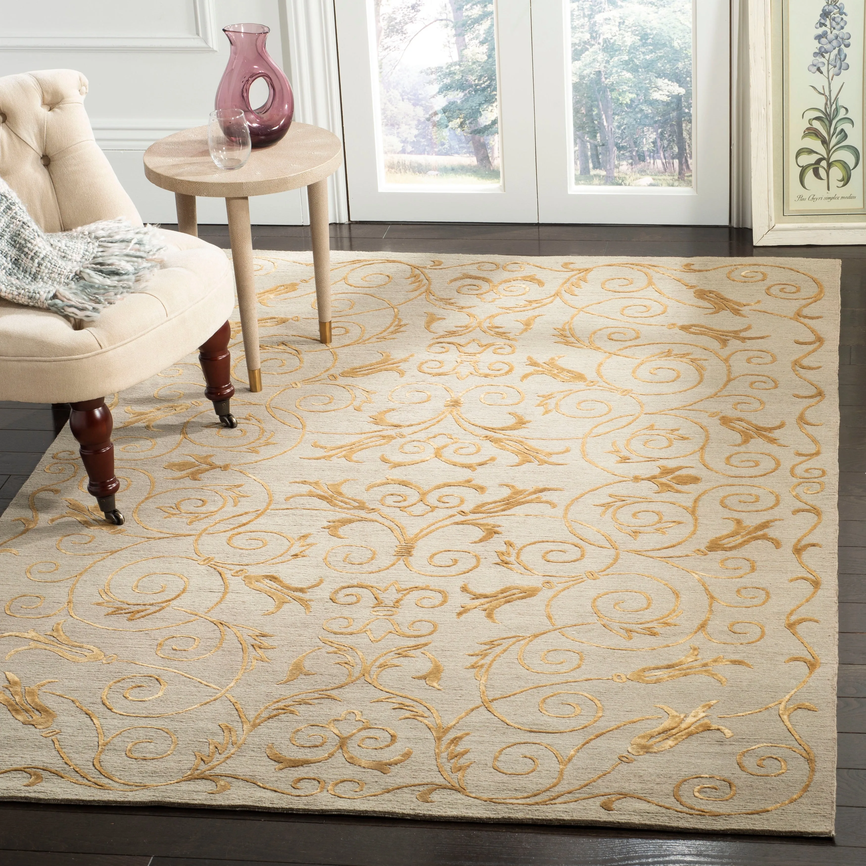 SAFAVIEH Couture Hand-knotted Tibetan Dalgiza Modern Wool Rug