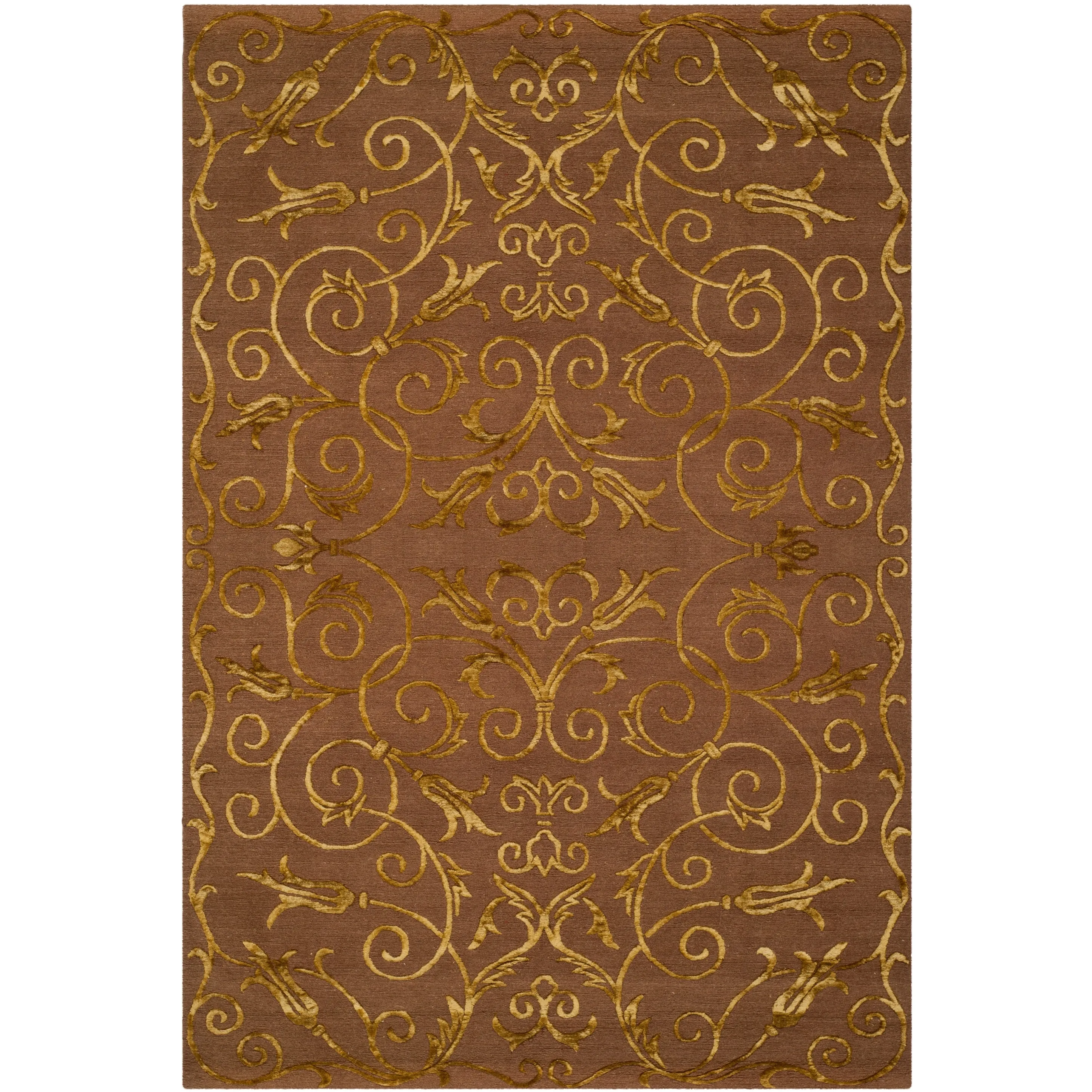SAFAVIEH Couture Hand-knotted Tibetan Dalgiza Modern Wool Rug