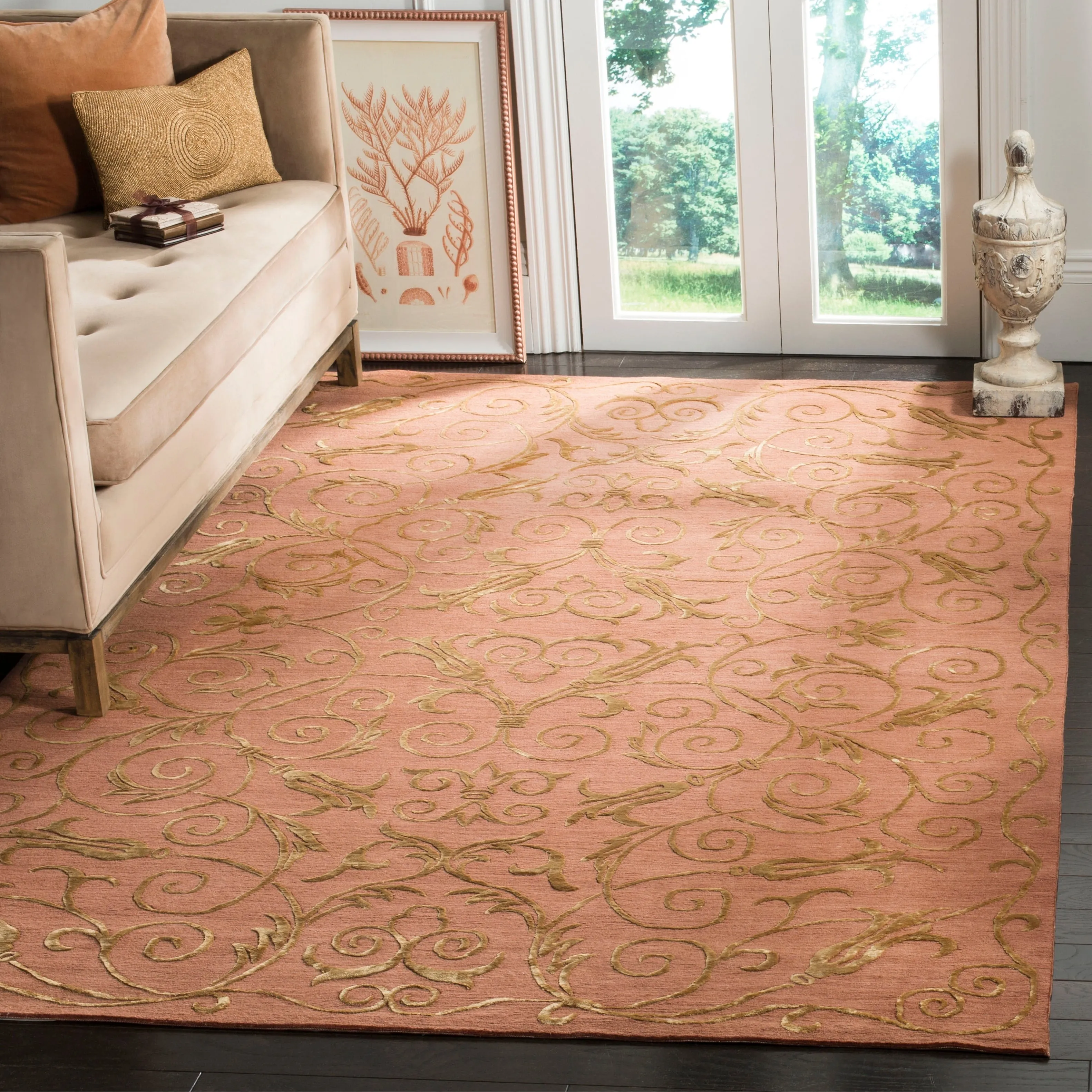 SAFAVIEH Couture Hand-knotted Tibetan Dalgiza Modern Wool Rug