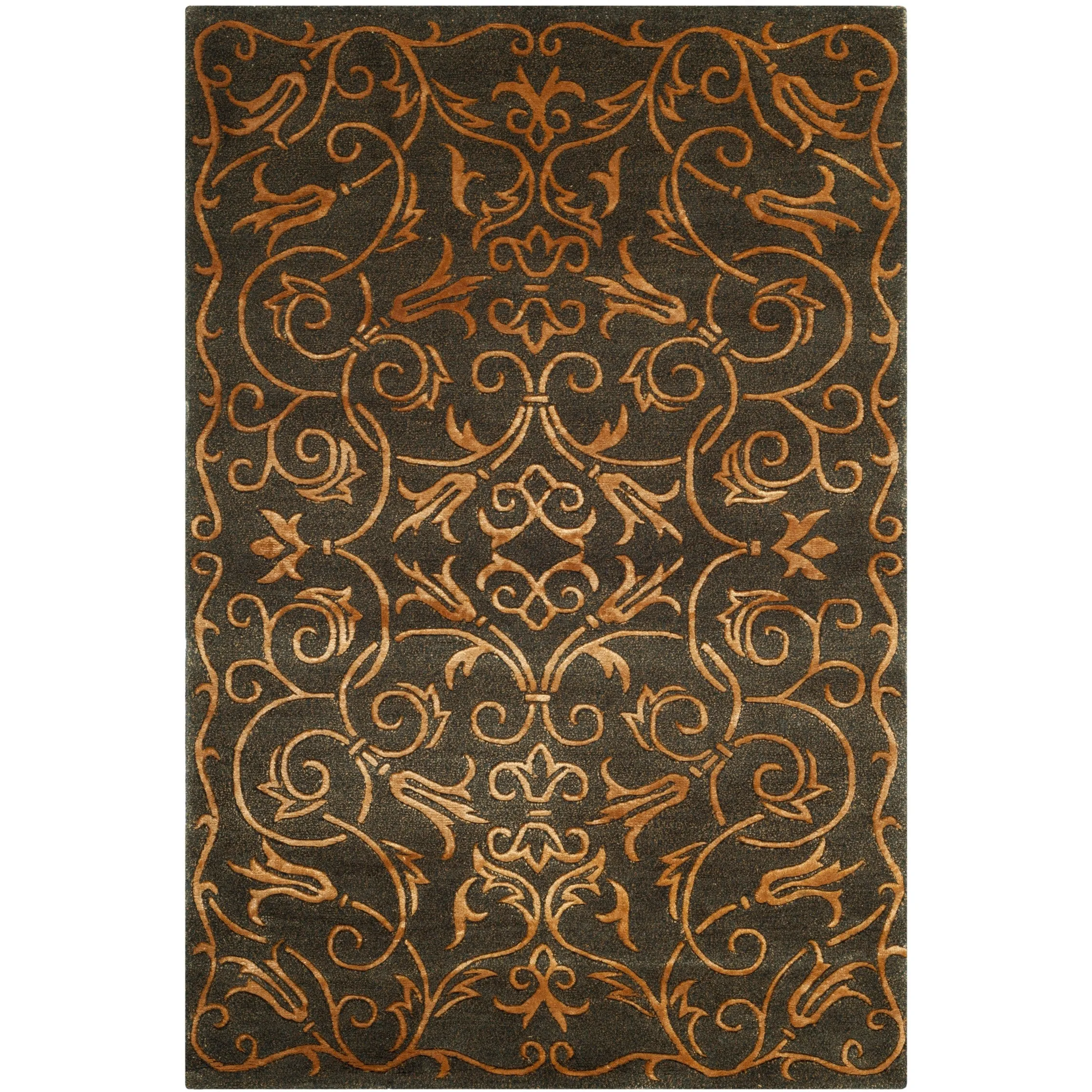 SAFAVIEH Couture Hand-knotted Tibetan Dalgiza Modern Wool Rug