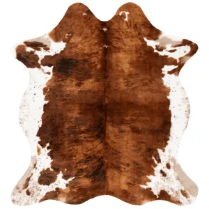 SAFAVIEH Faux Cow Hide Oswina Vegan Animal Pelt Pattern Rug - 4'7 x 5'3