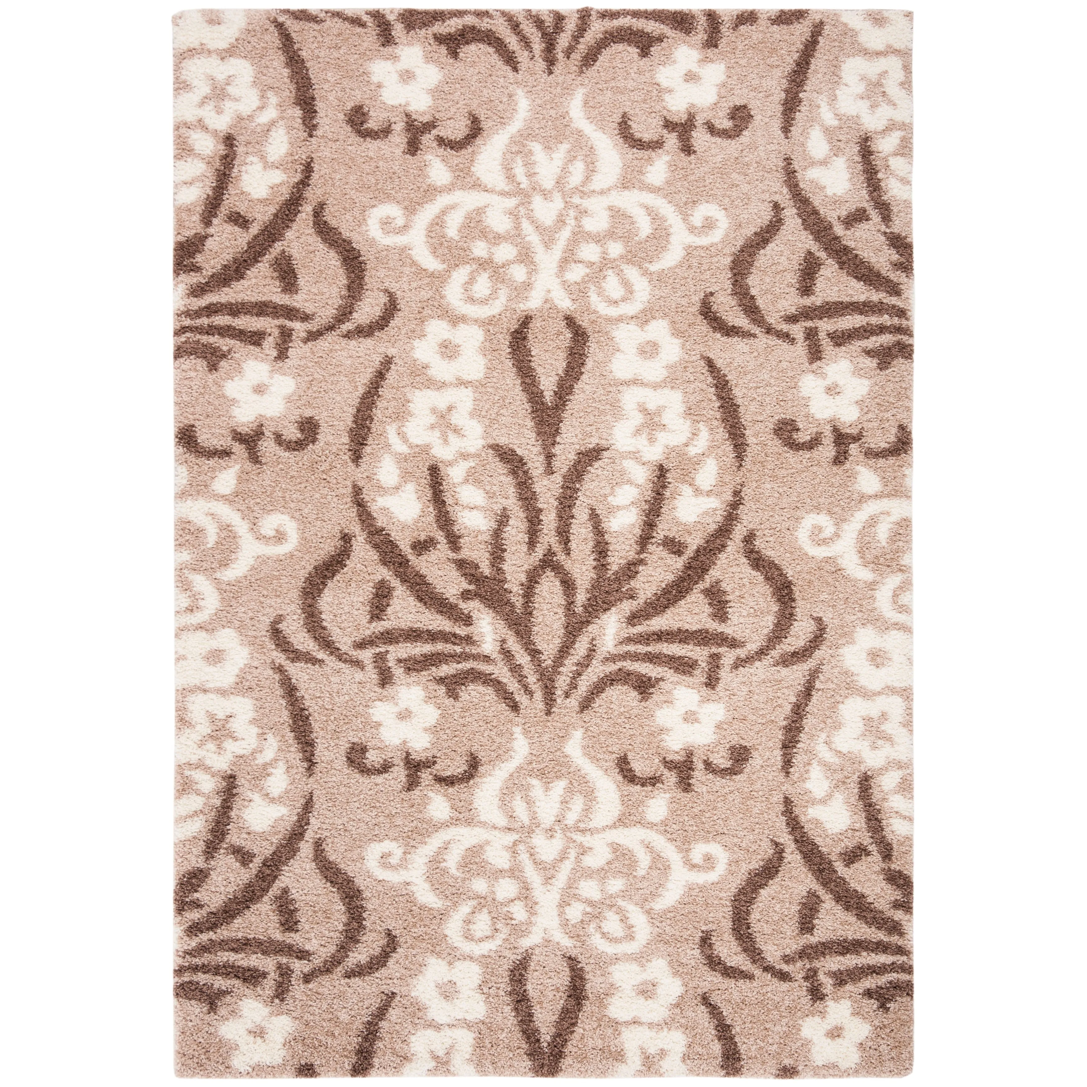 SAFAVIEH Florida Shag Niloufar Damask 1.2-inch Thick Rug