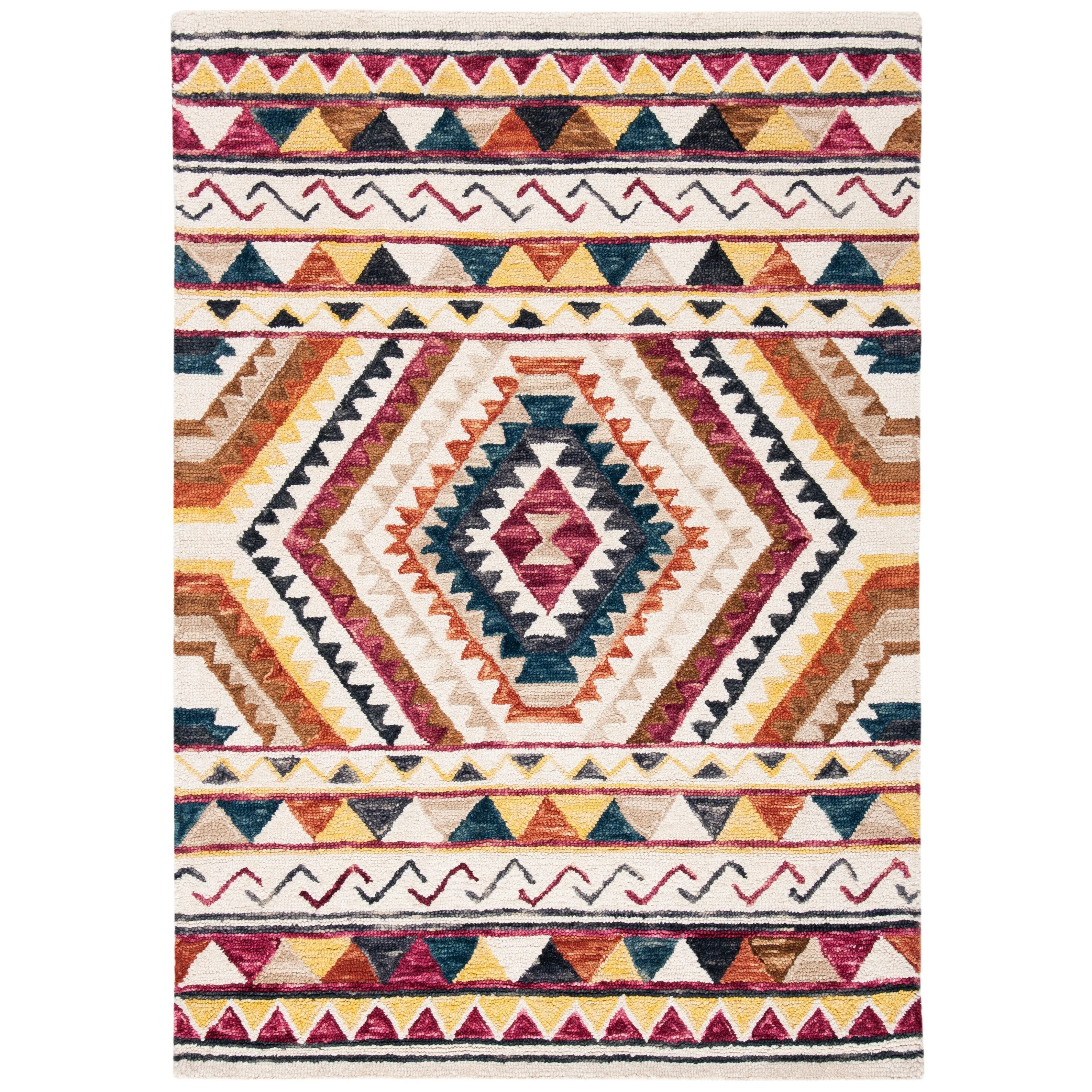 SAFAVIEH Handmade Abstract Zelina Modern Wool Rug