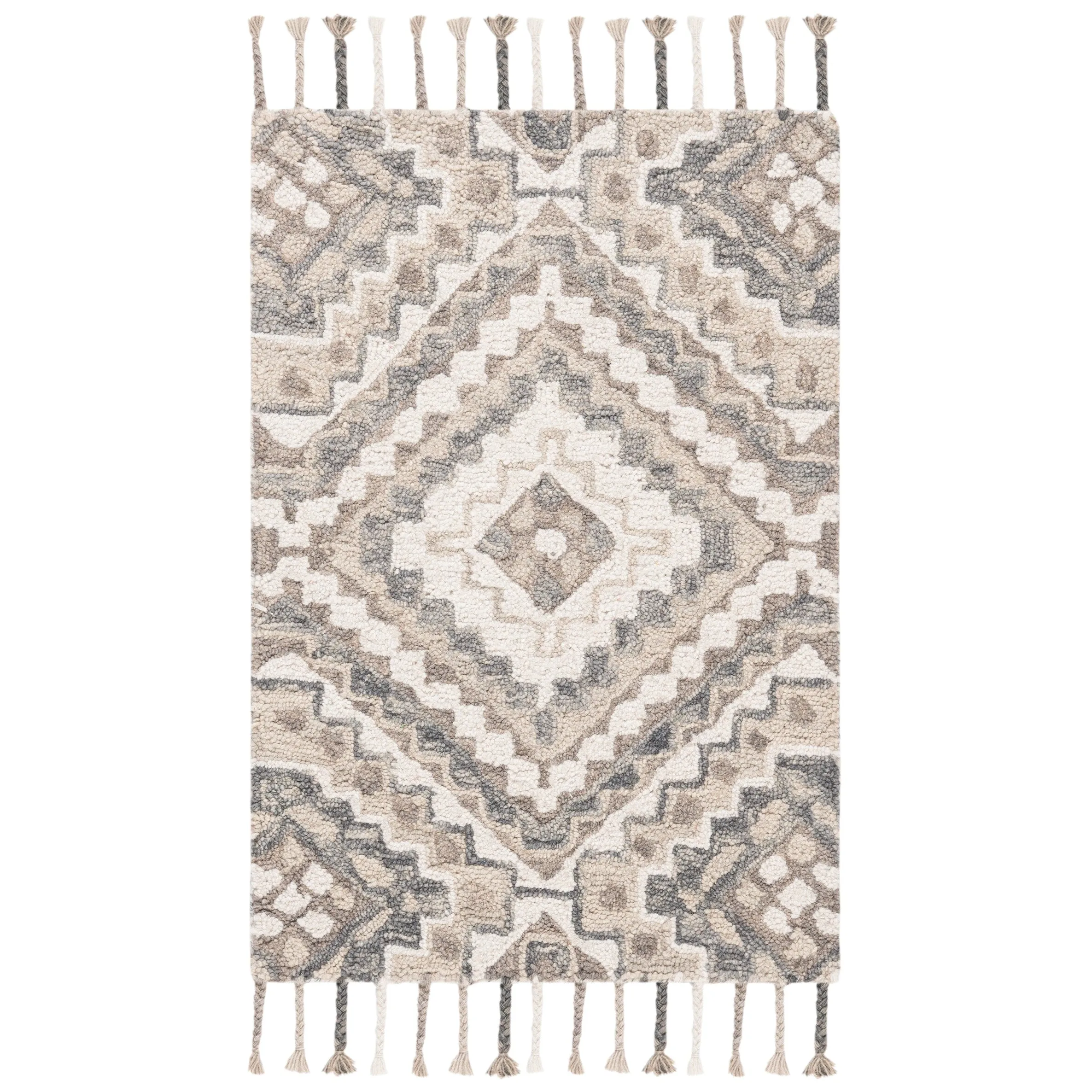 SAFAVIEH Handmade Aspen Ksenia Moroccan Boho Wool Tassel Rug