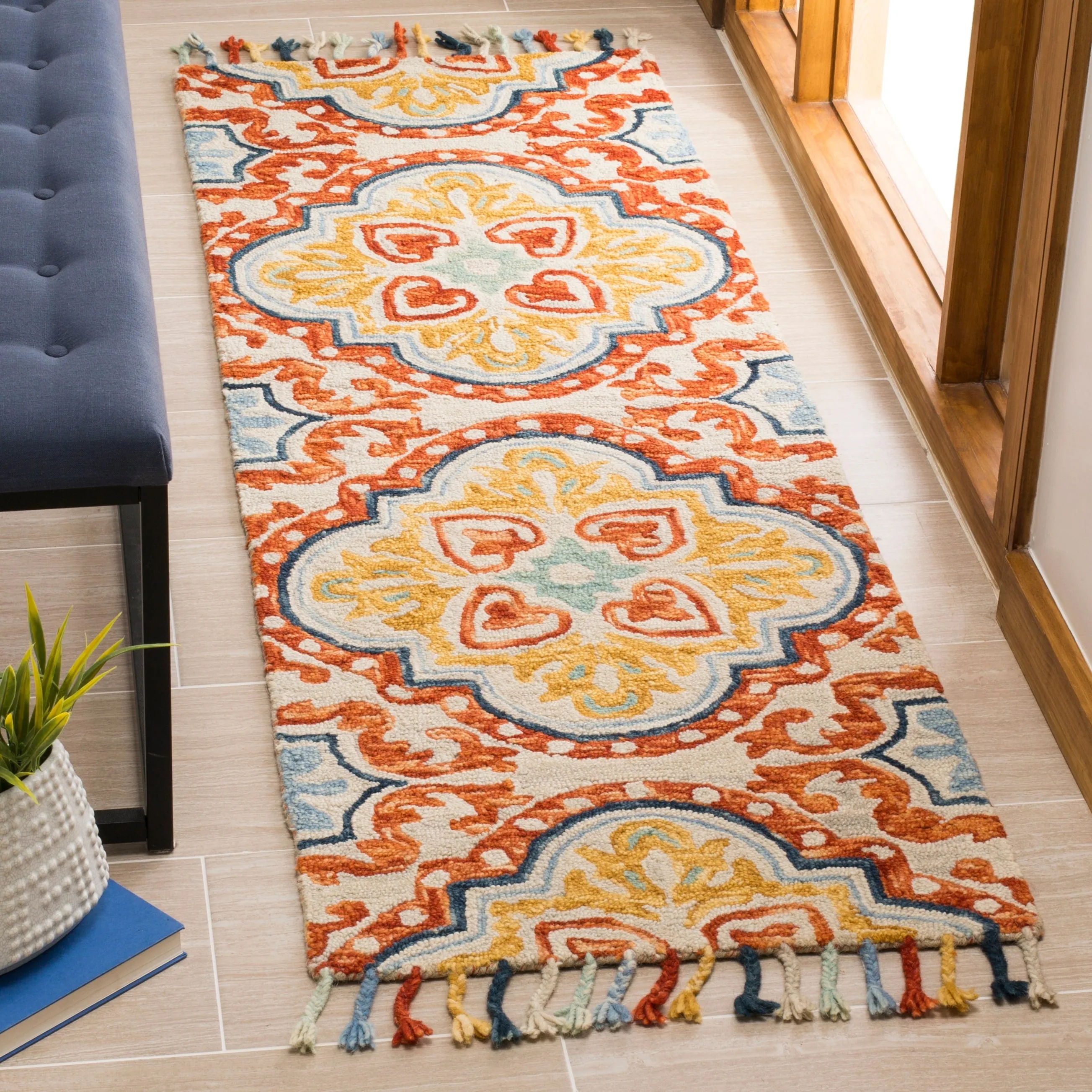 SAFAVIEH Handmade Aspen Misao Boho Tassel Wool Rug