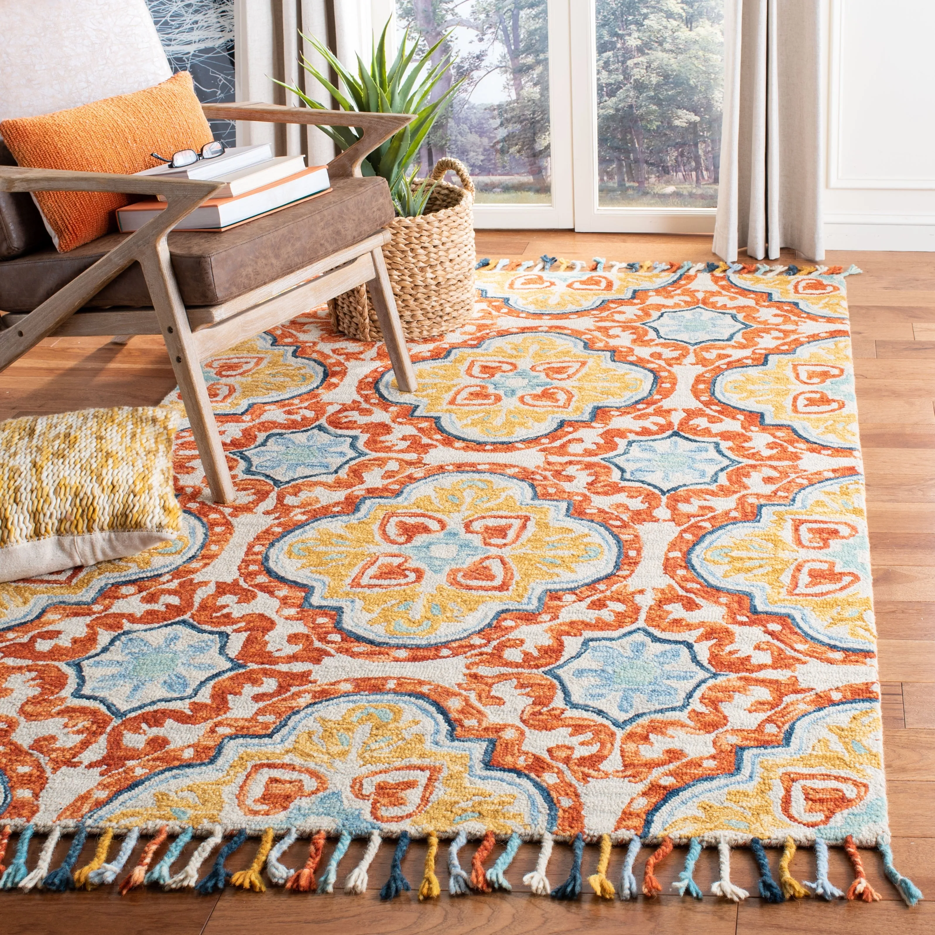 SAFAVIEH Handmade Aspen Misao Boho Tassel Wool Rug