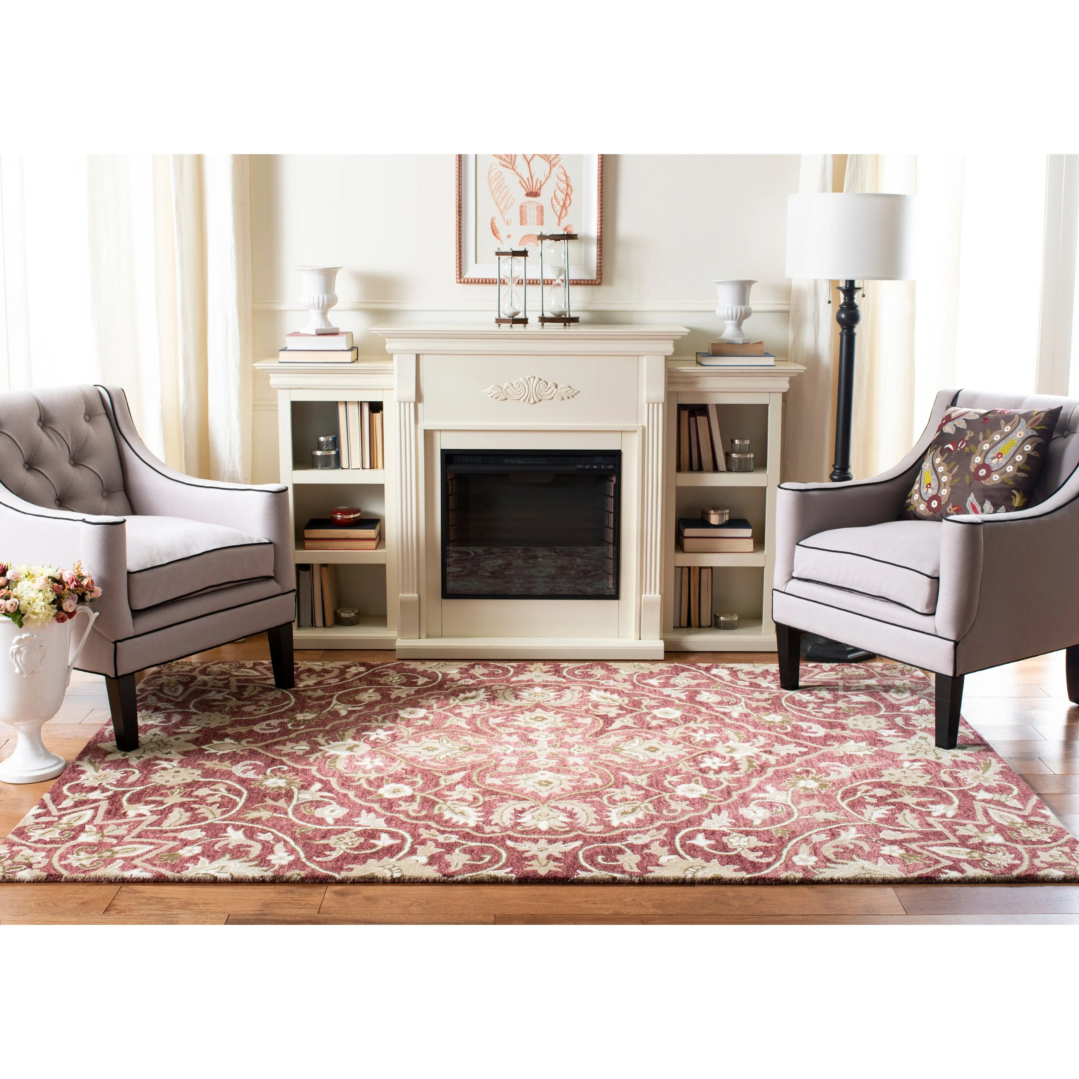 SAFAVIEH Handmade Bella Zaharinka Modern Floral Wool Rug