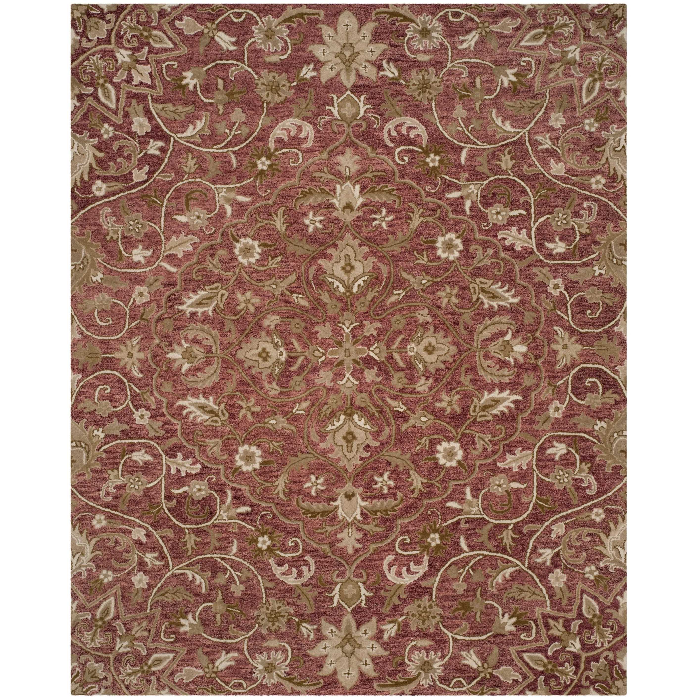 SAFAVIEH Handmade Bella Zaharinka Modern Floral Wool Rug
