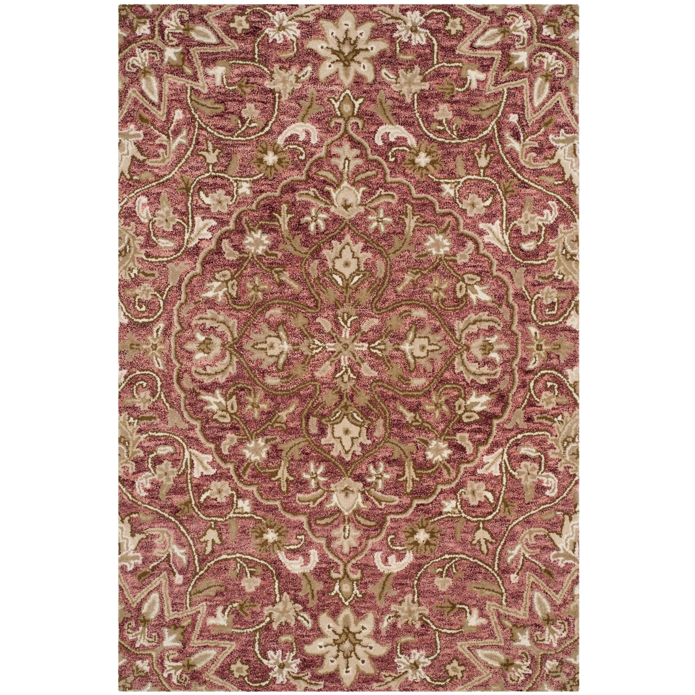 SAFAVIEH Handmade Bella Zaharinka Modern Floral Wool Rug